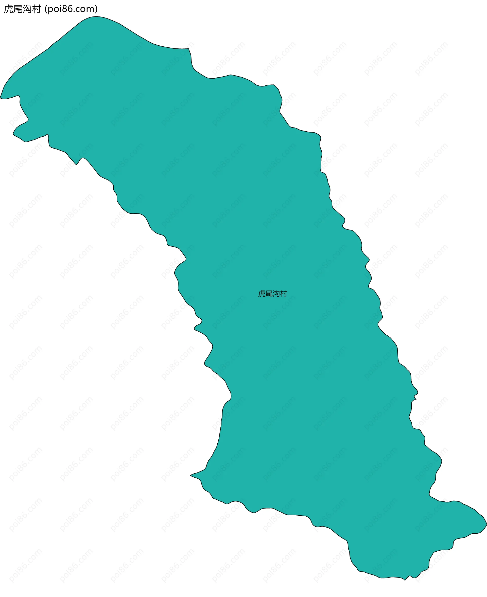 虎尾沟村边界地图