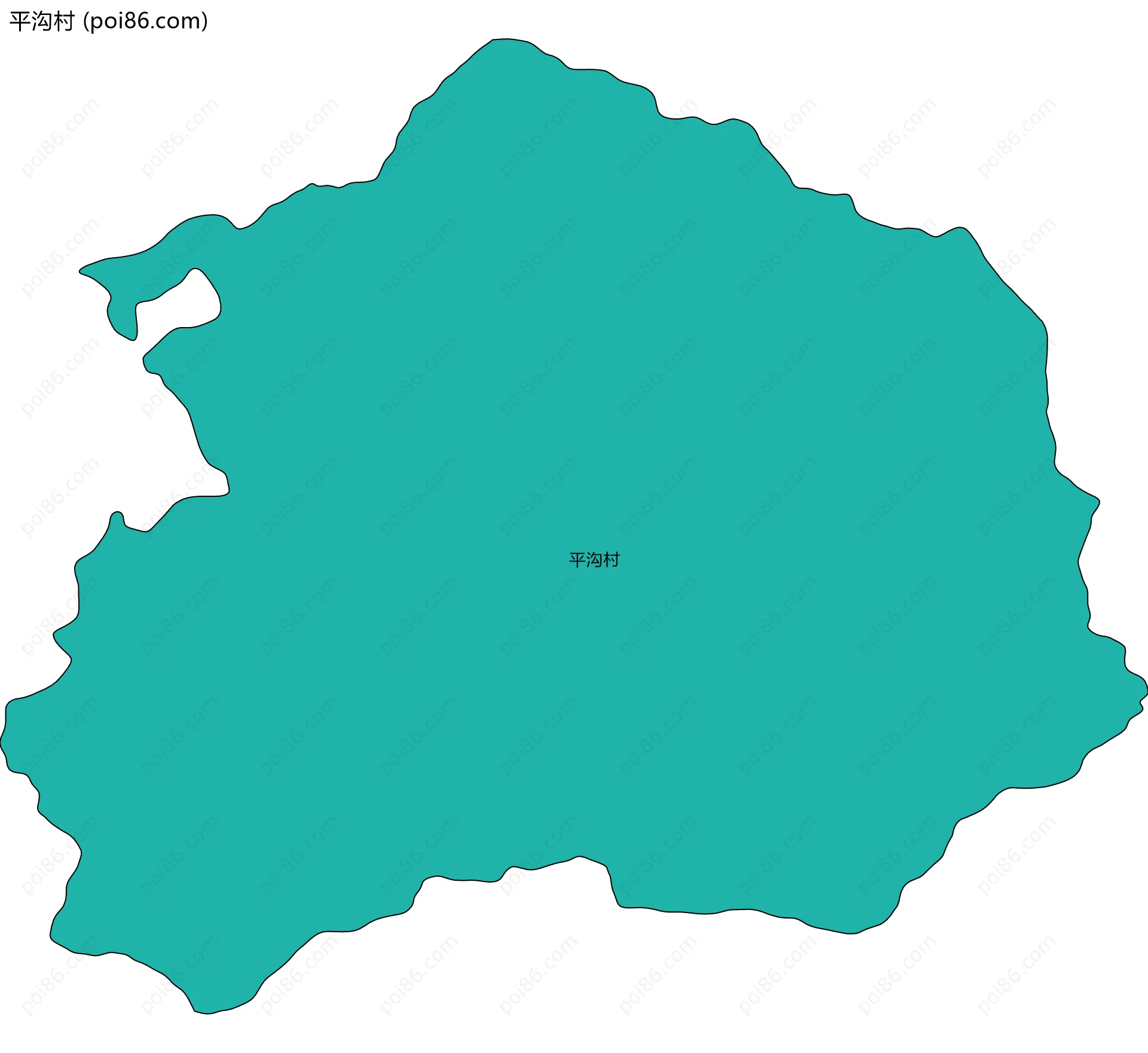 平沟村边界地图