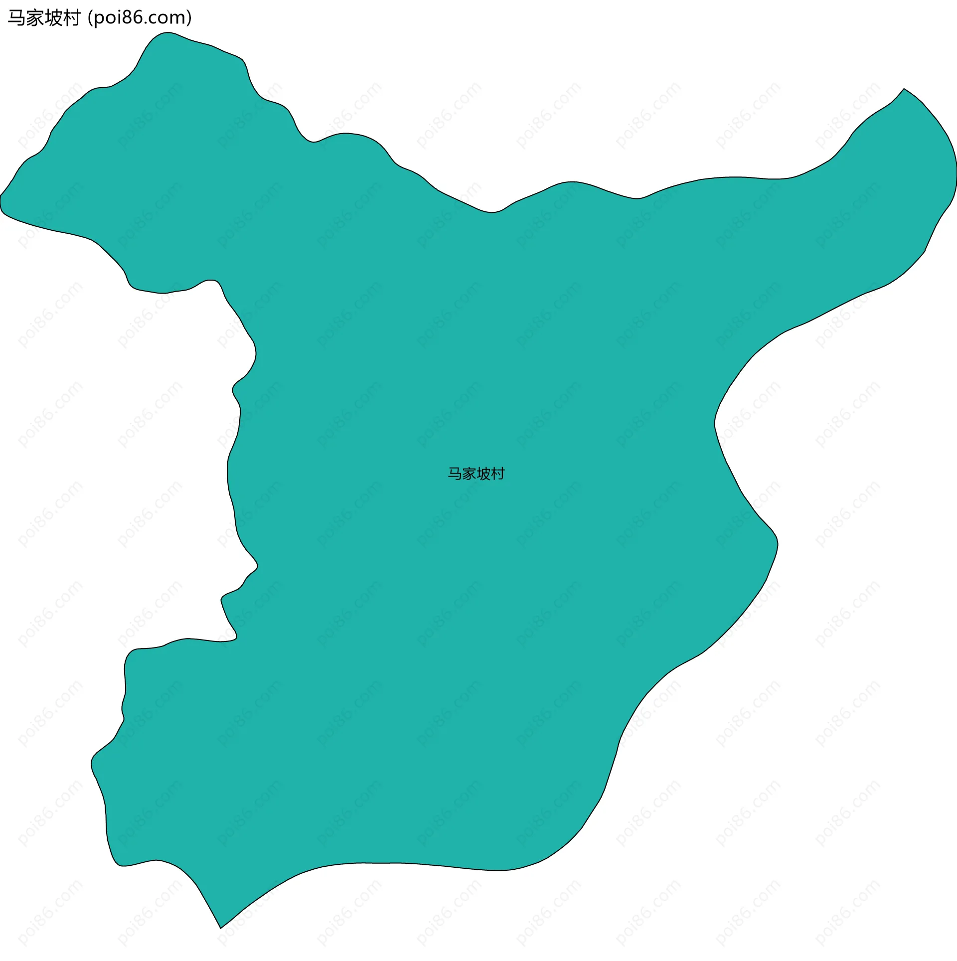 马家坡村边界地图
