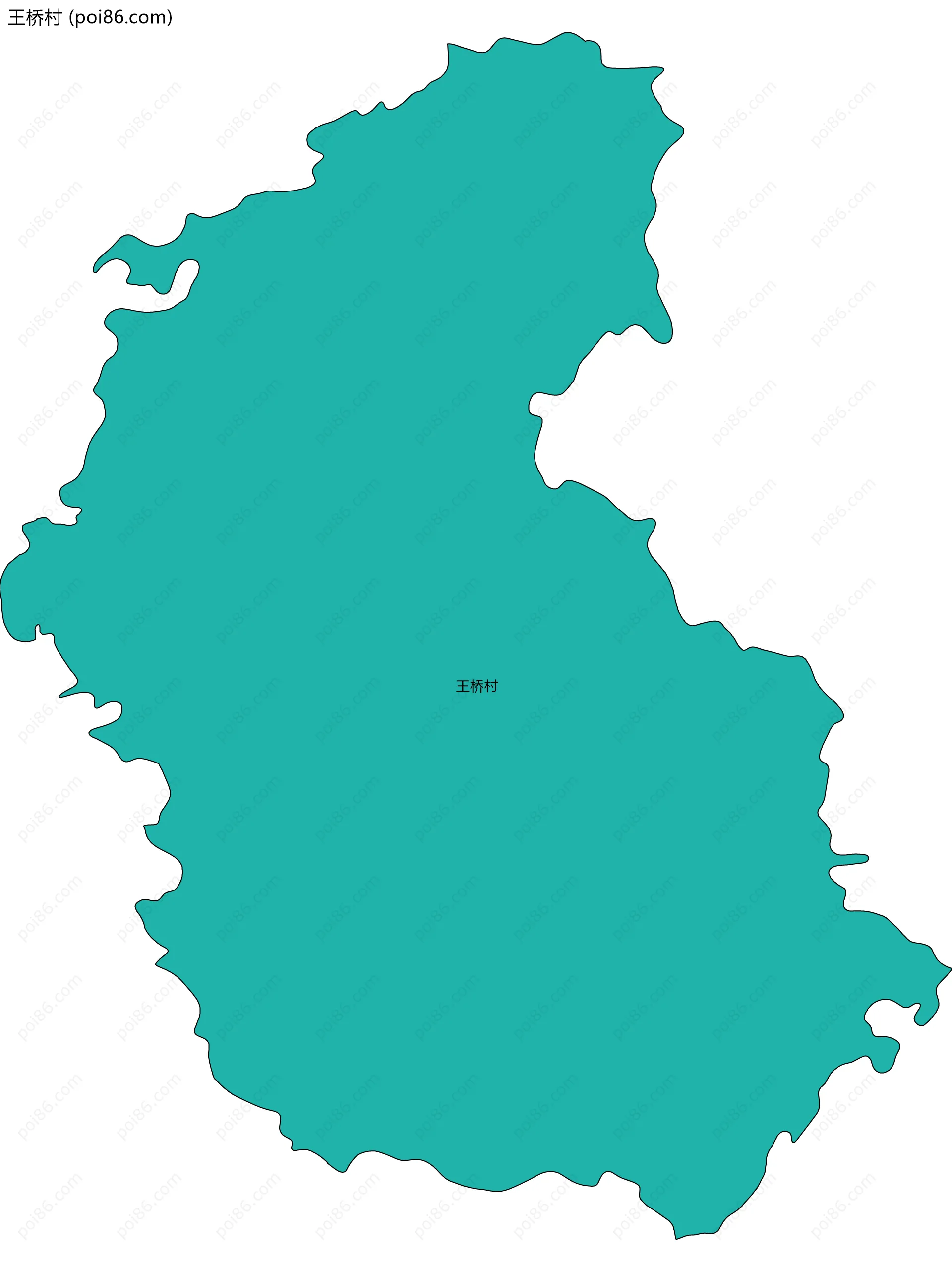 王桥村边界地图
