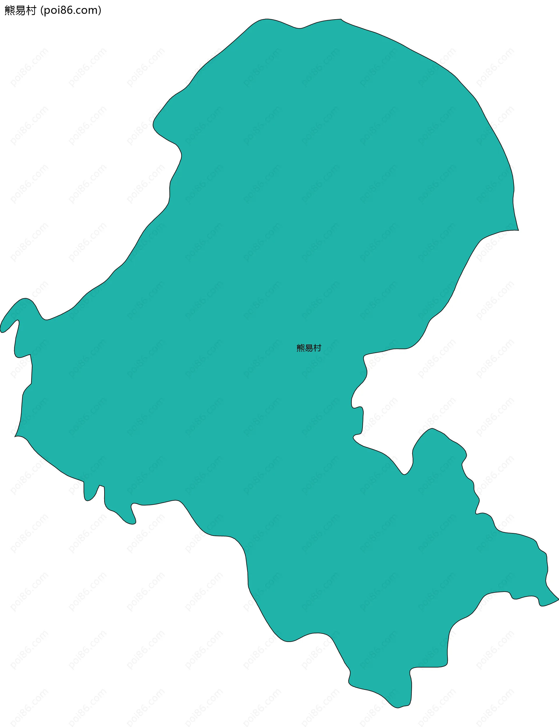 熊易村边界地图