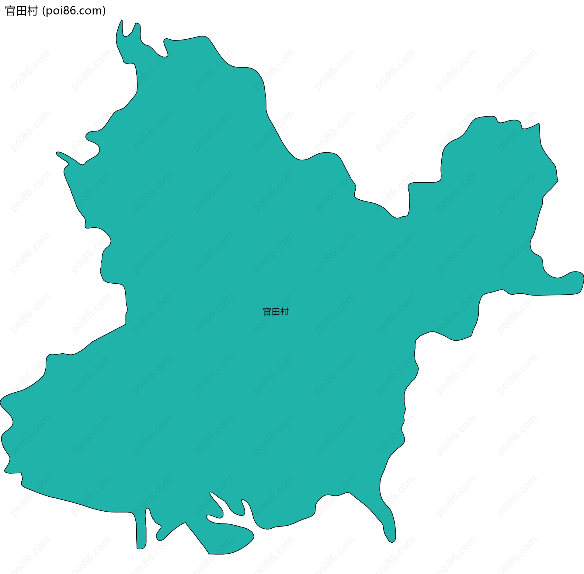 官田村边界地图