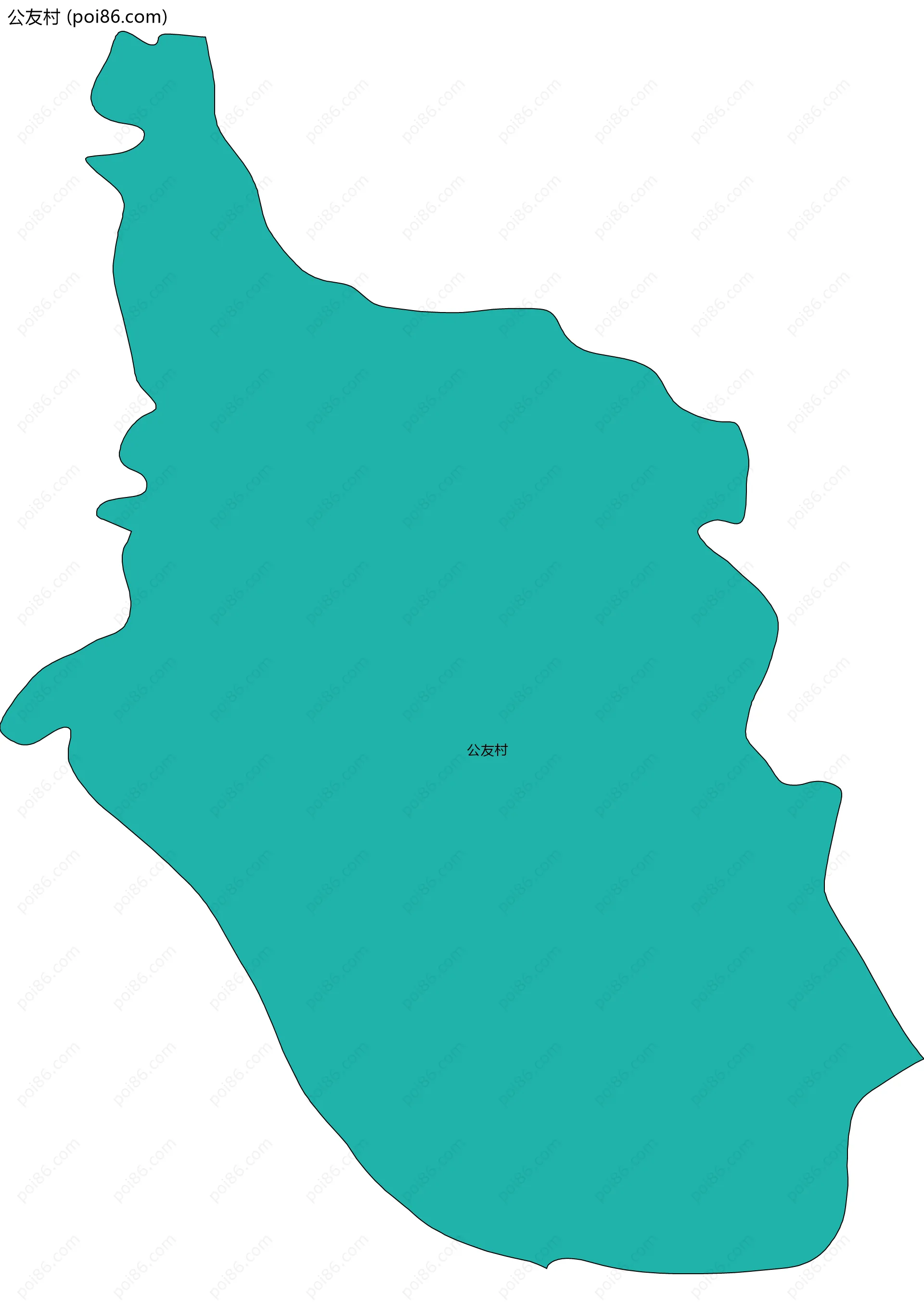 公友村边界地图