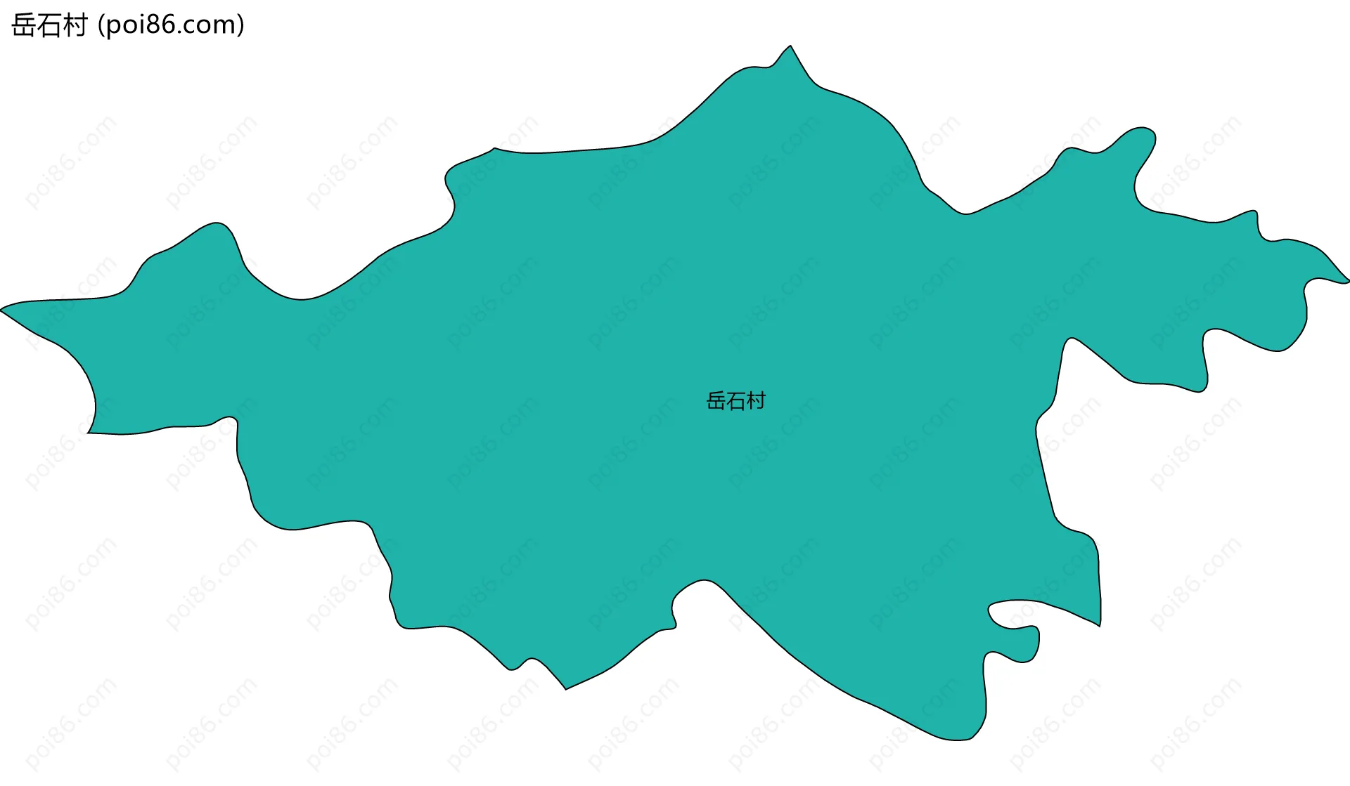 岳石村边界地图