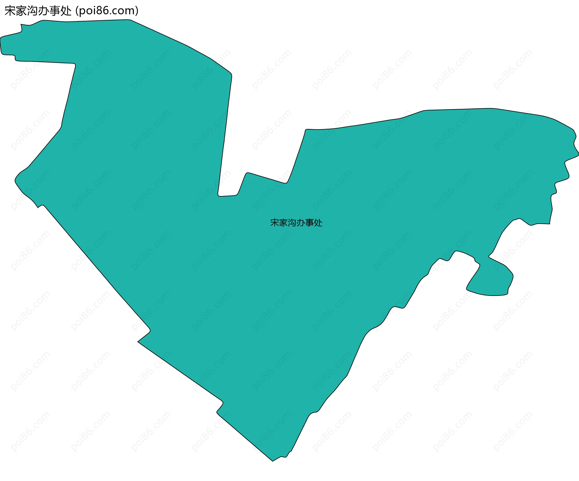宋家沟办事处边界地图
