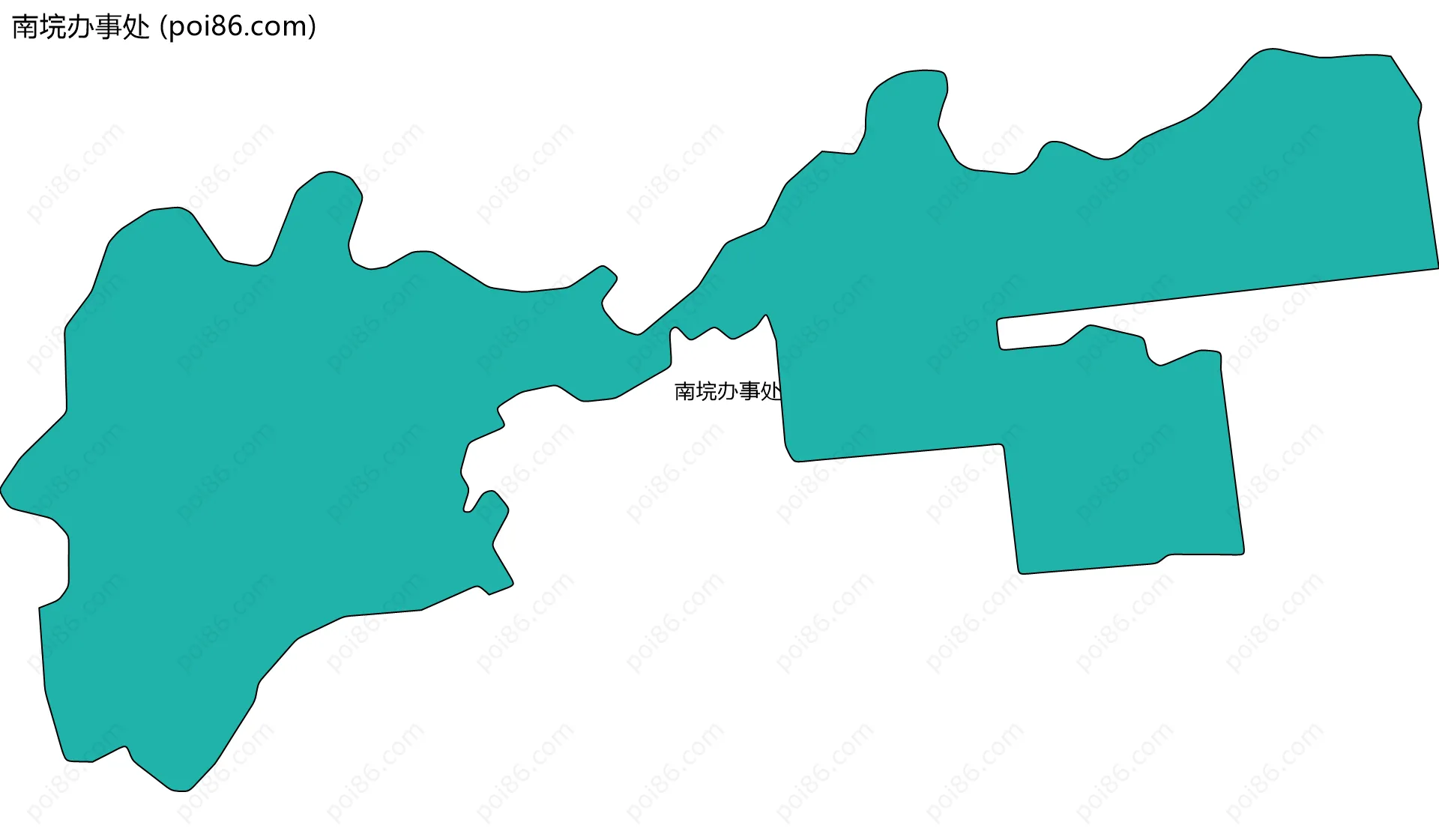 南垸办事处边界地图