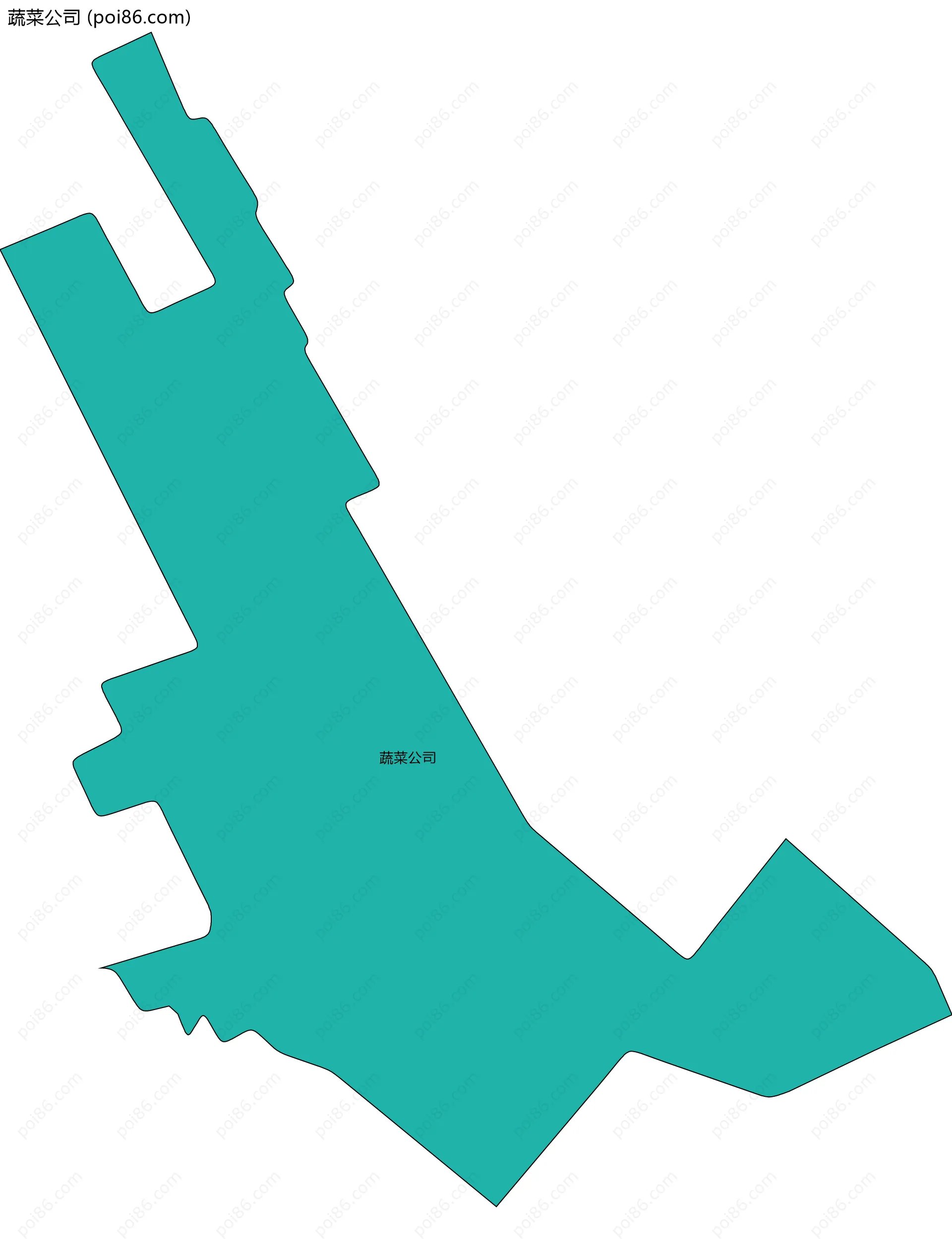 蔬菜公司边界地图