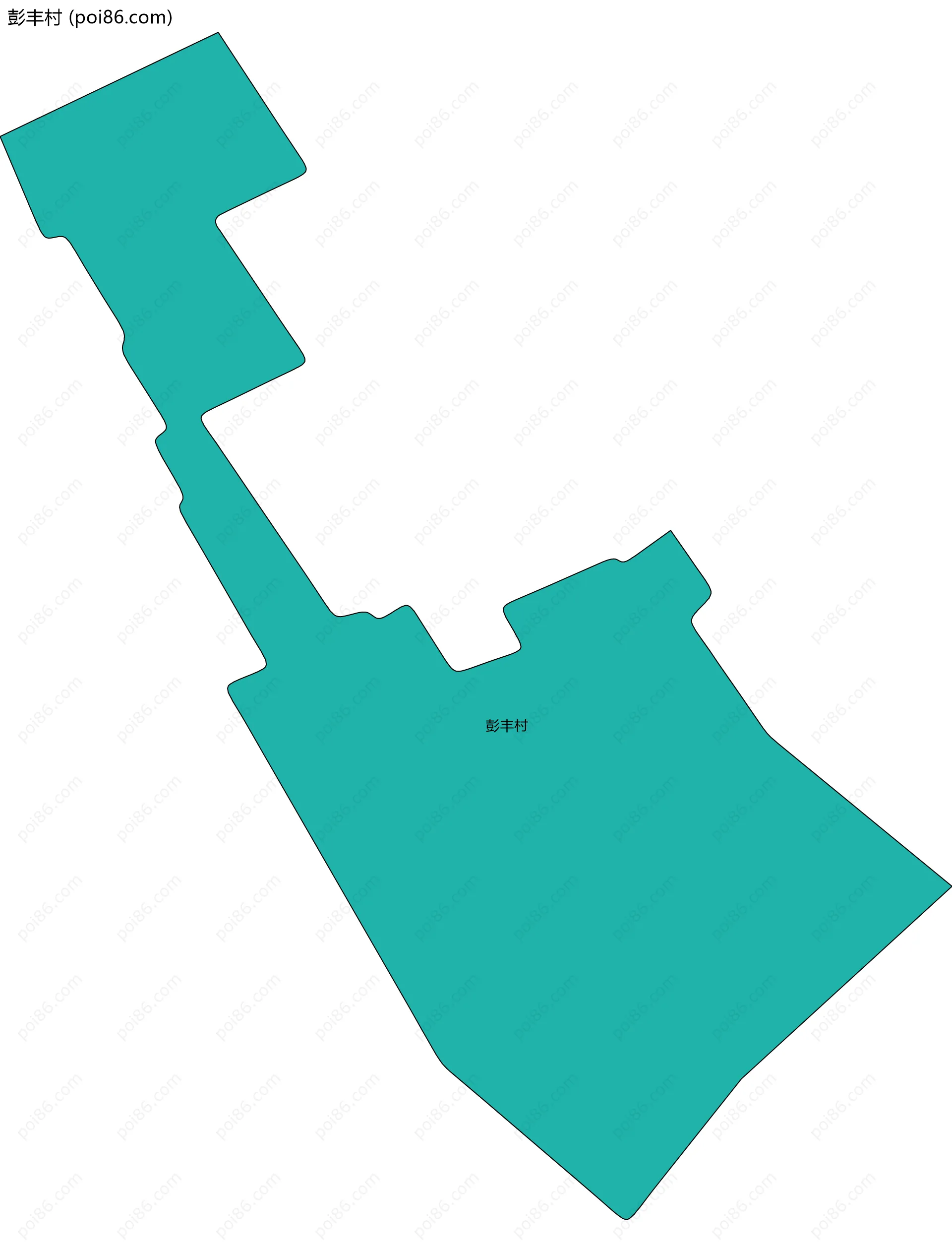 彭丰村边界地图