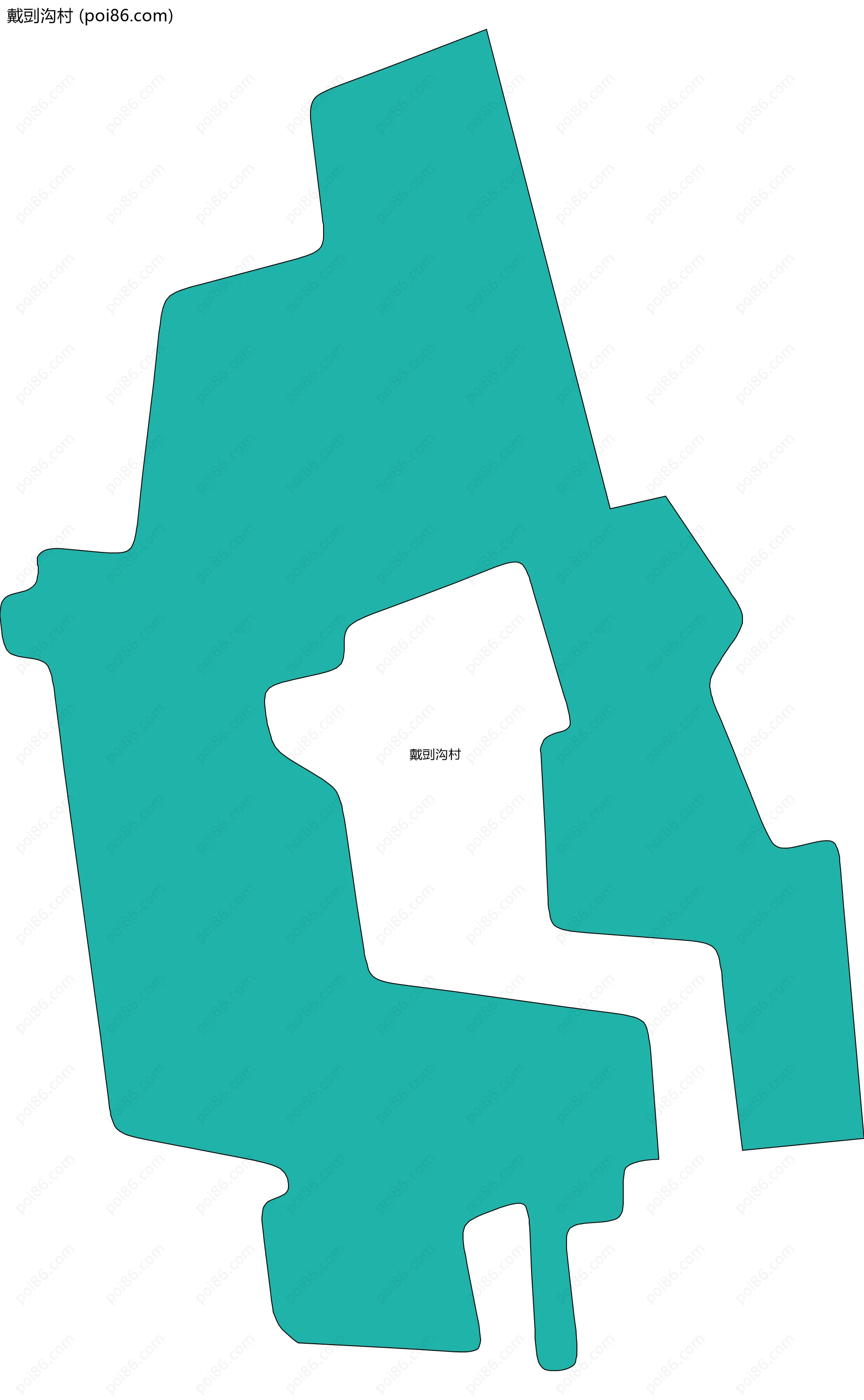 戴剅沟村边界地图