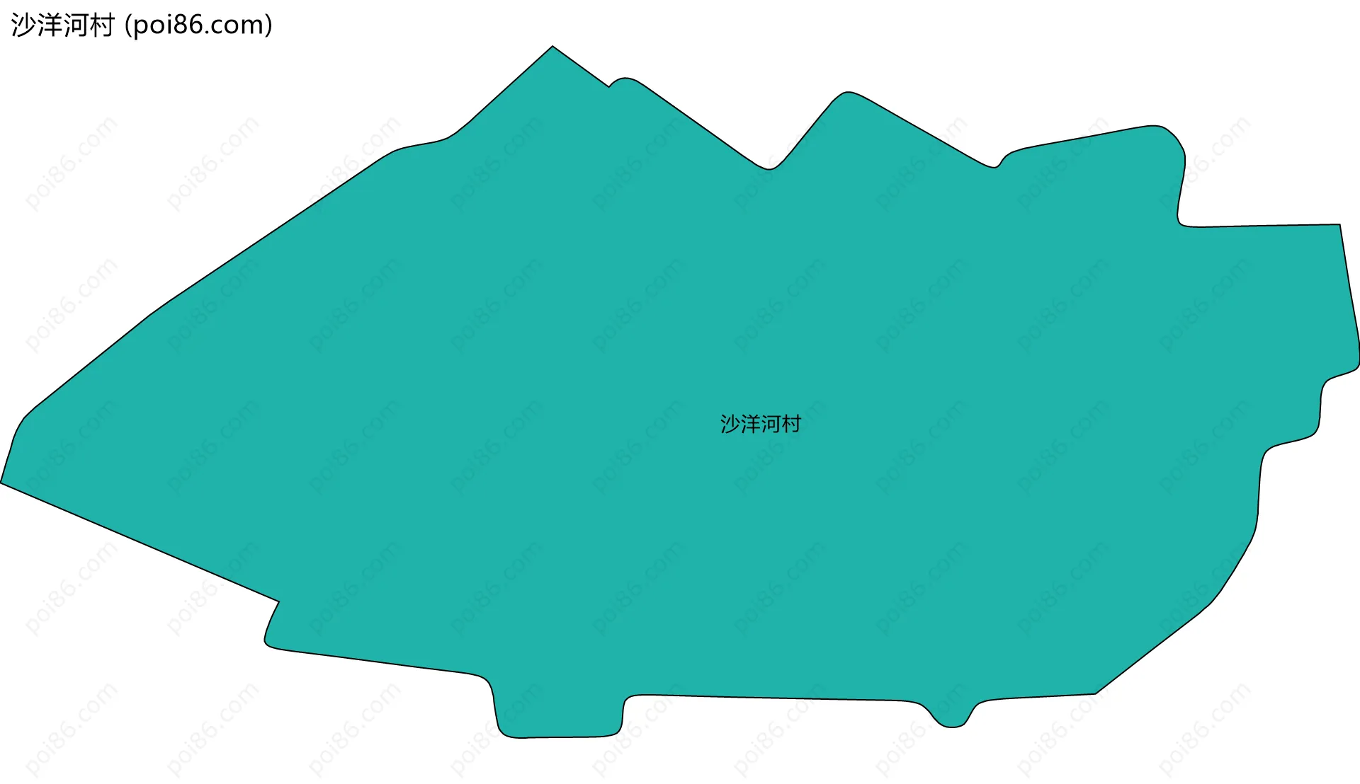 沙洋河村边界地图