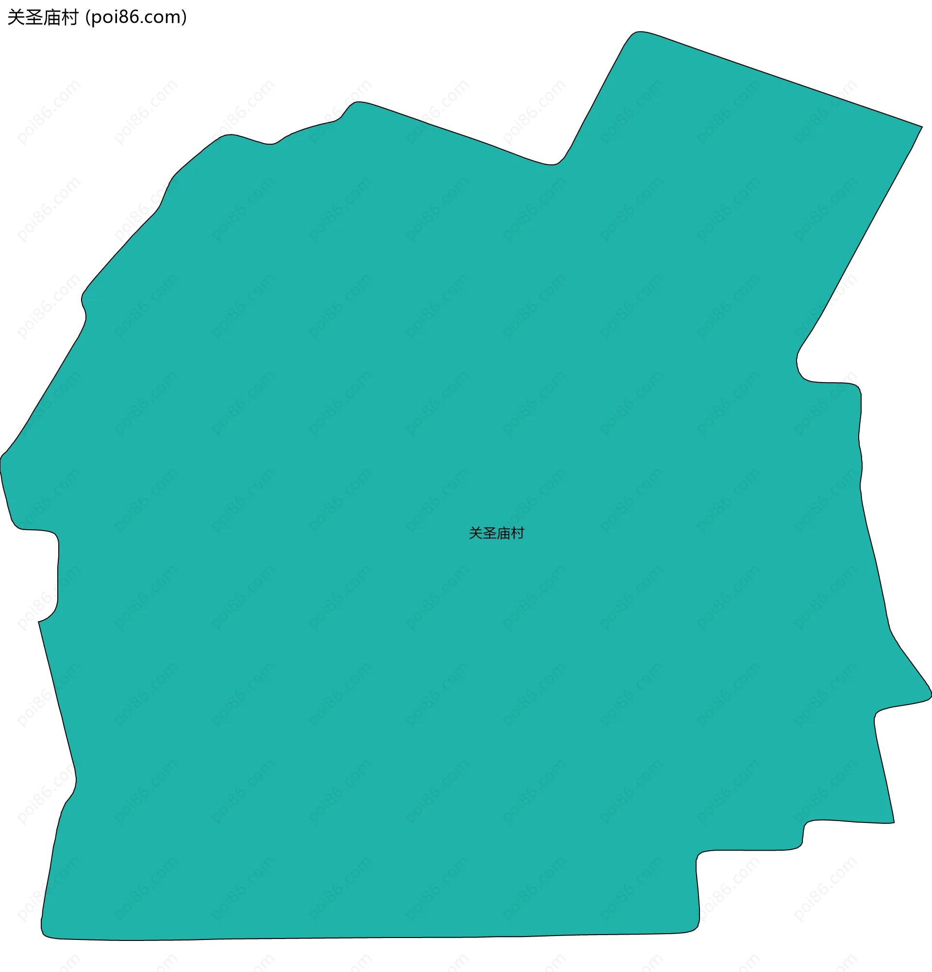 关圣庙村边界地图