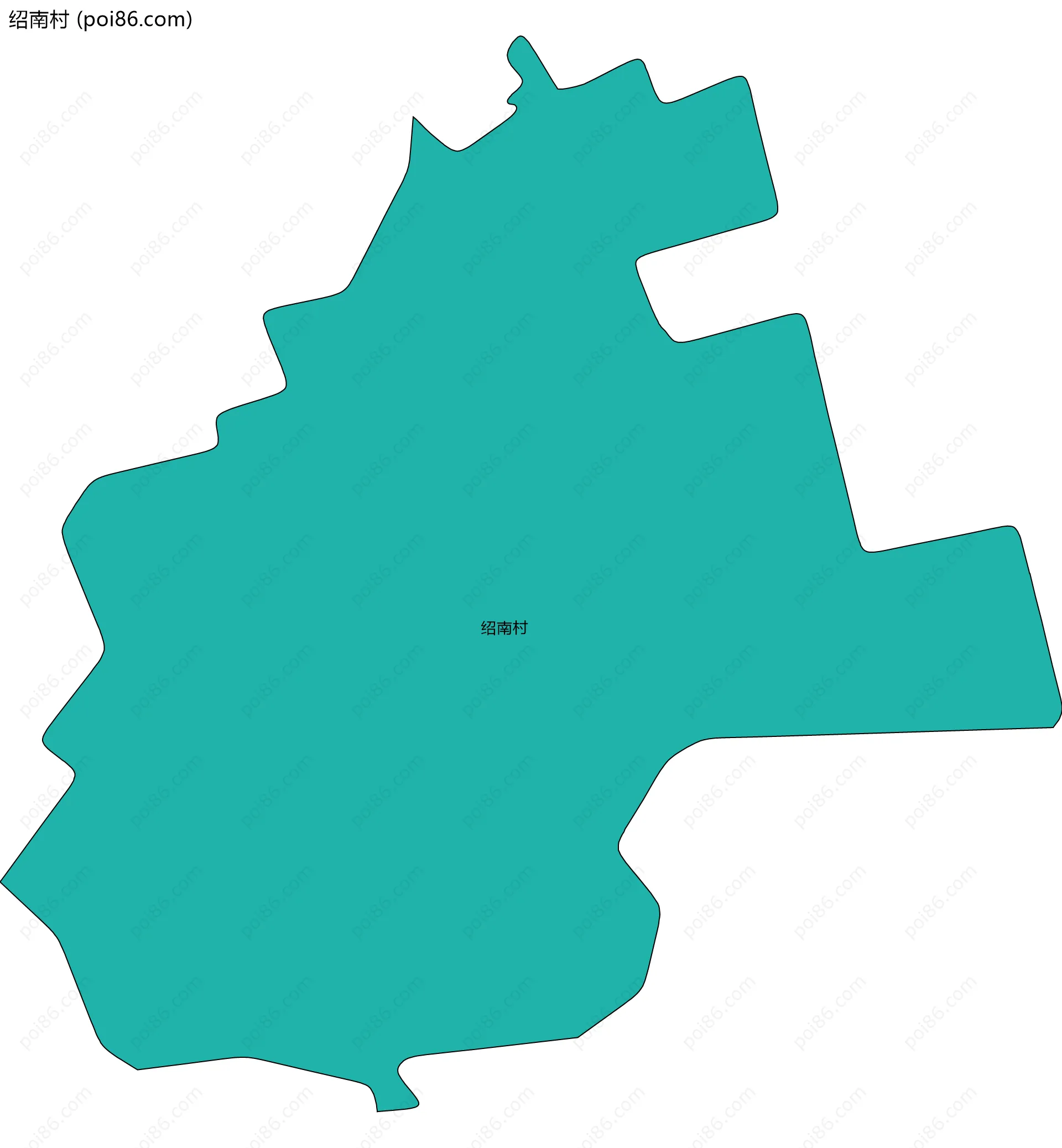 绍南村边界地图