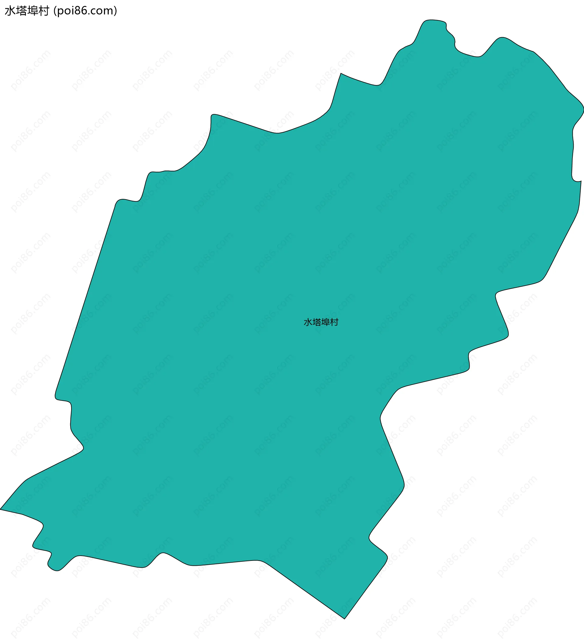 水塔埠村边界地图