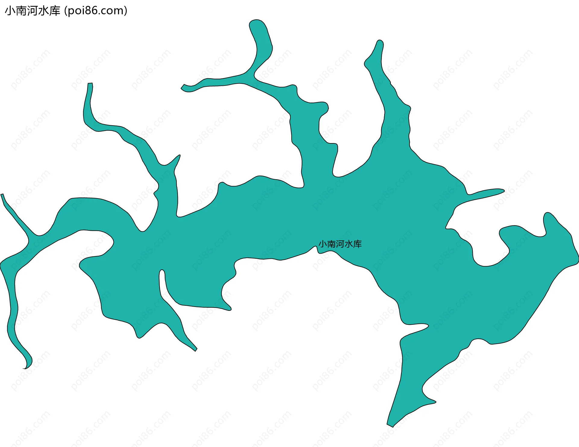 小南河水库边界地图