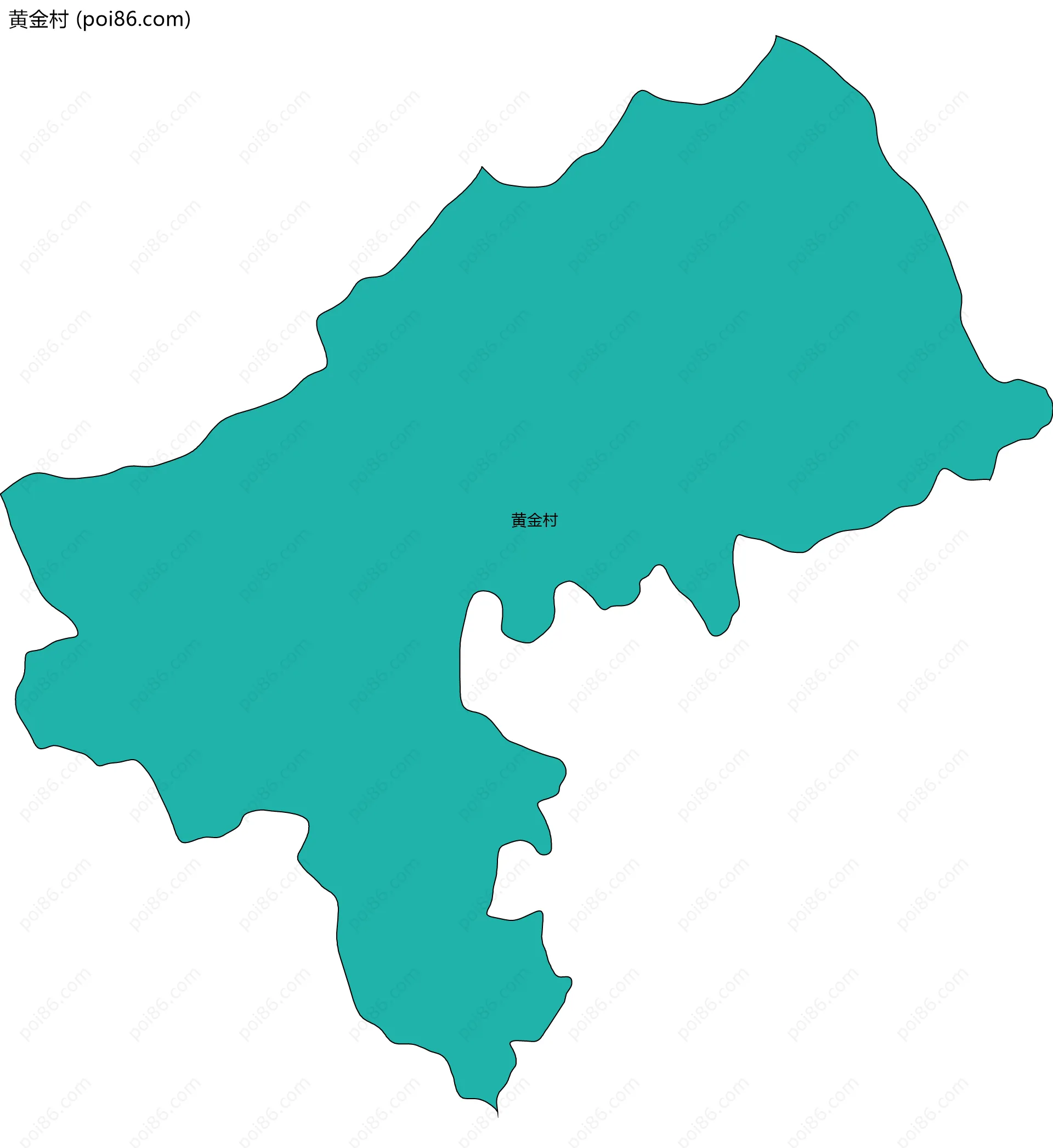 黄金村边界地图