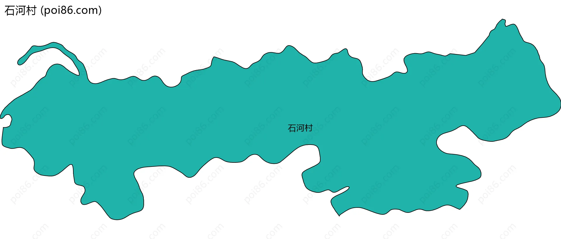 石河村边界地图