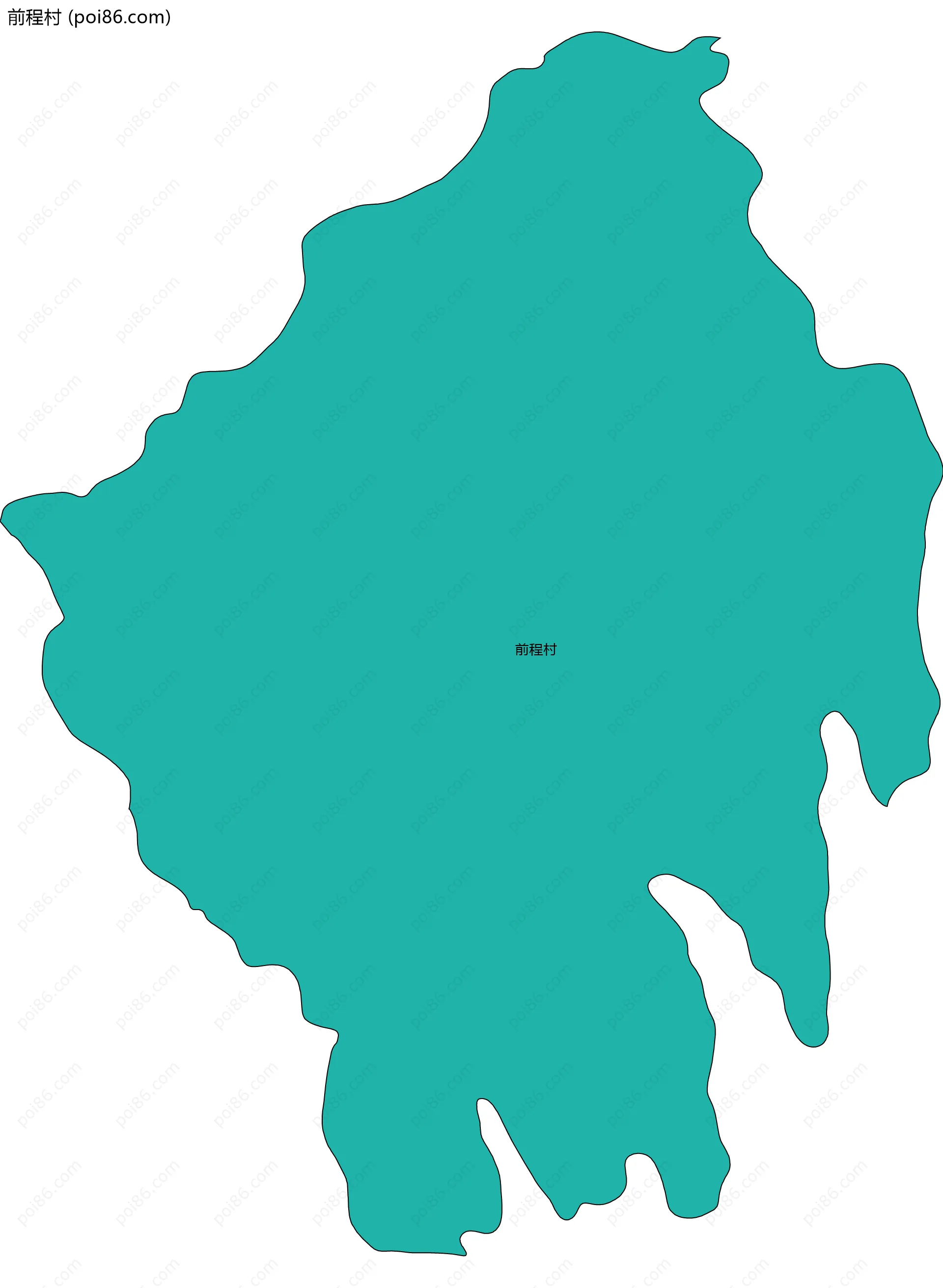 前程村边界地图