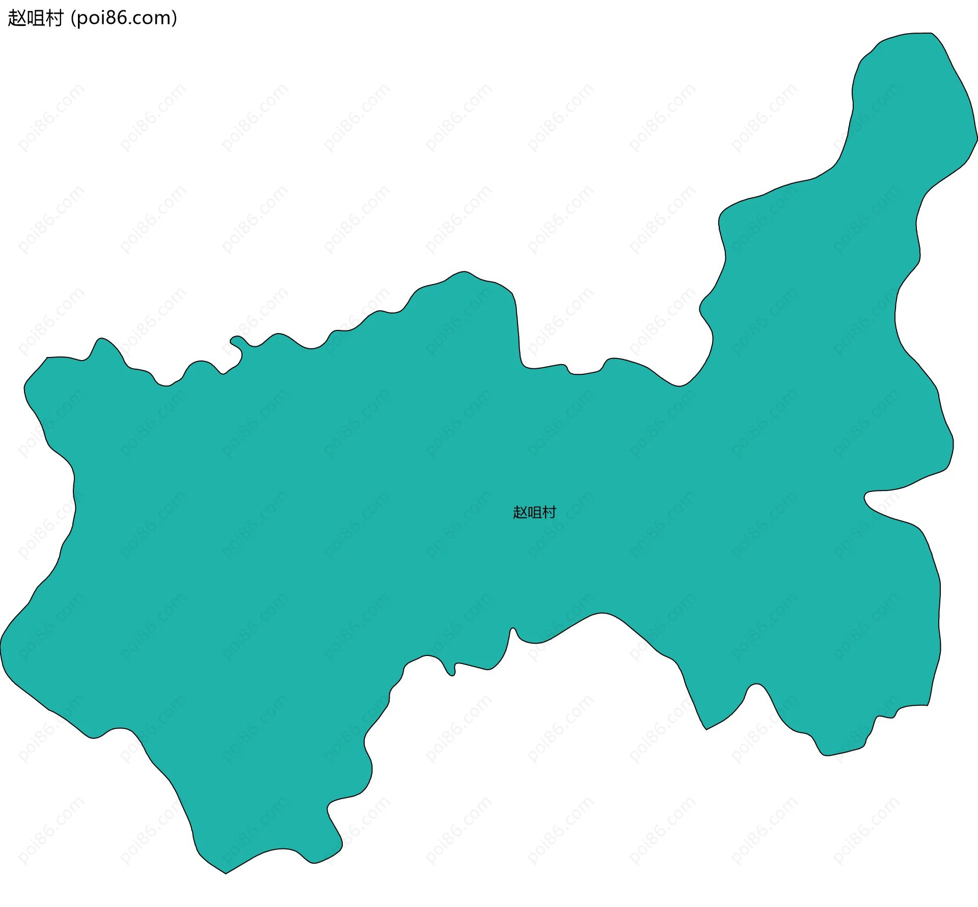 赵咀村边界地图