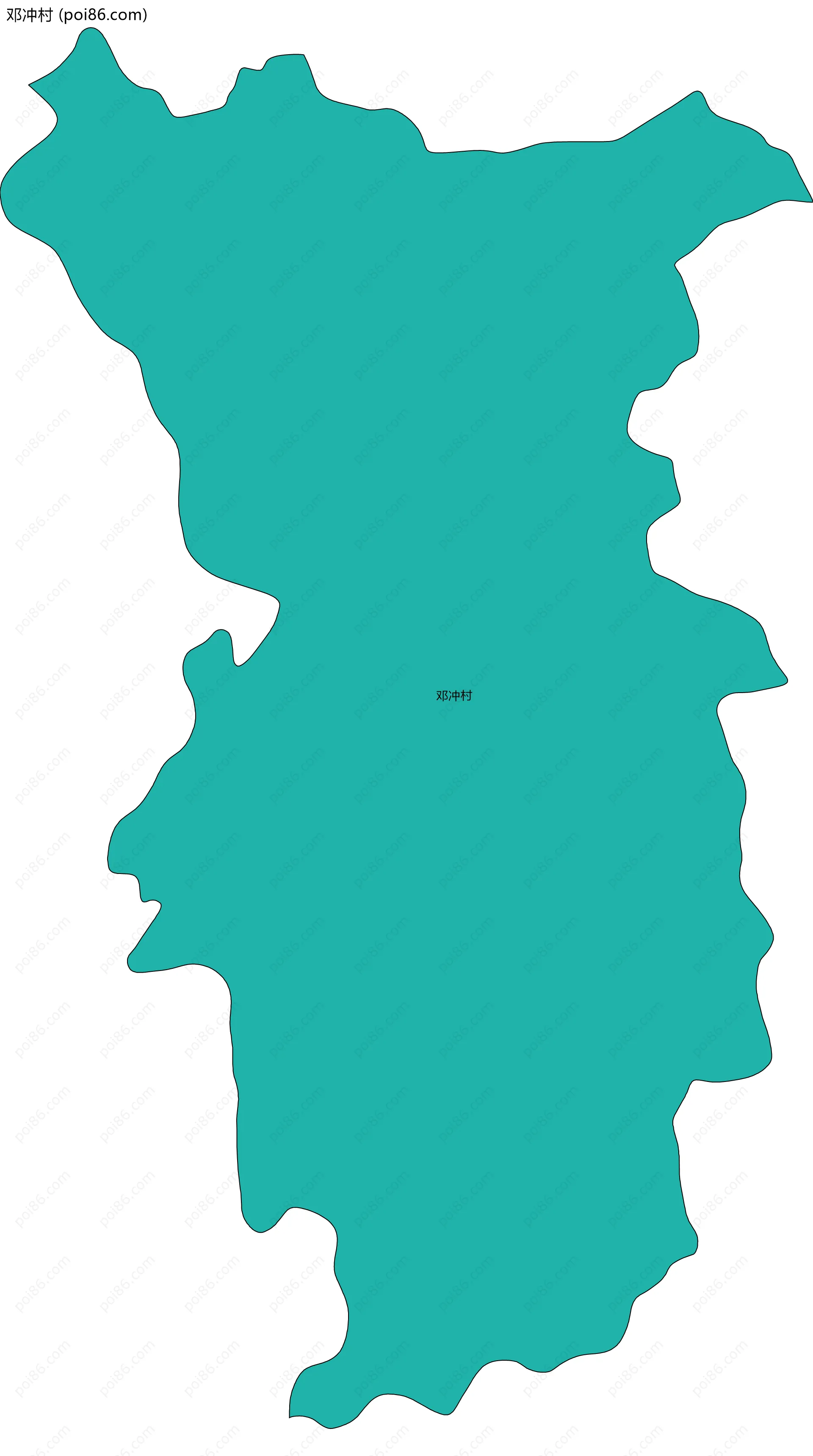 邓冲村边界地图