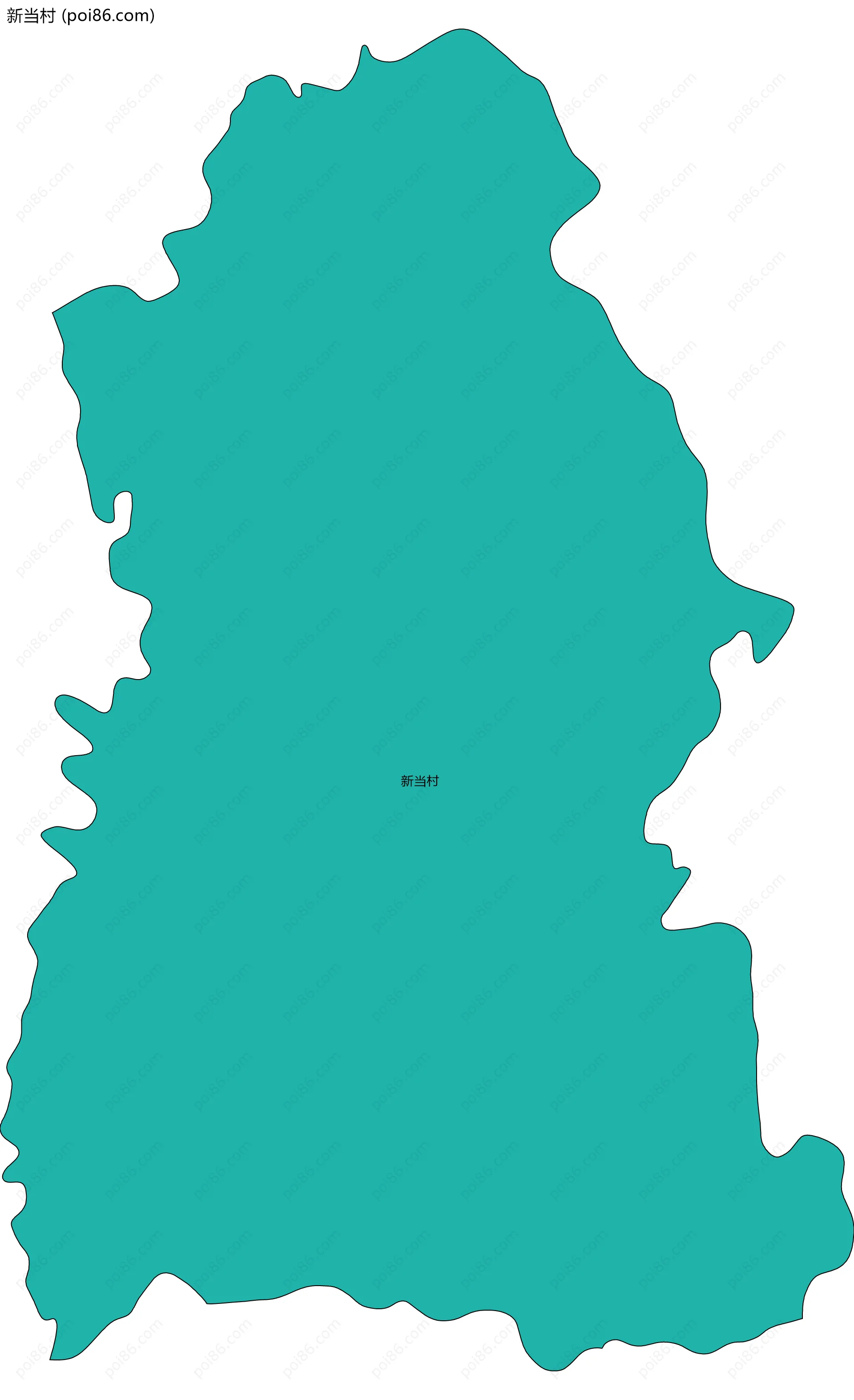 新当村边界地图