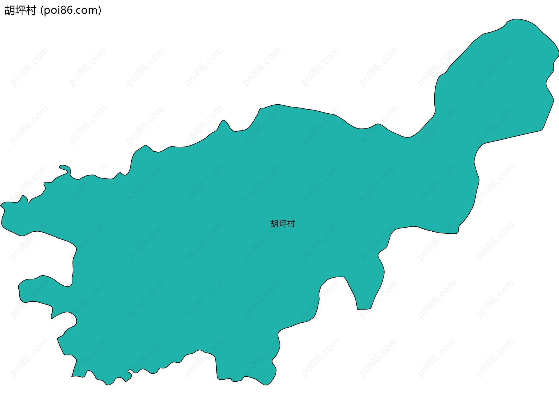 胡坪村边界地图