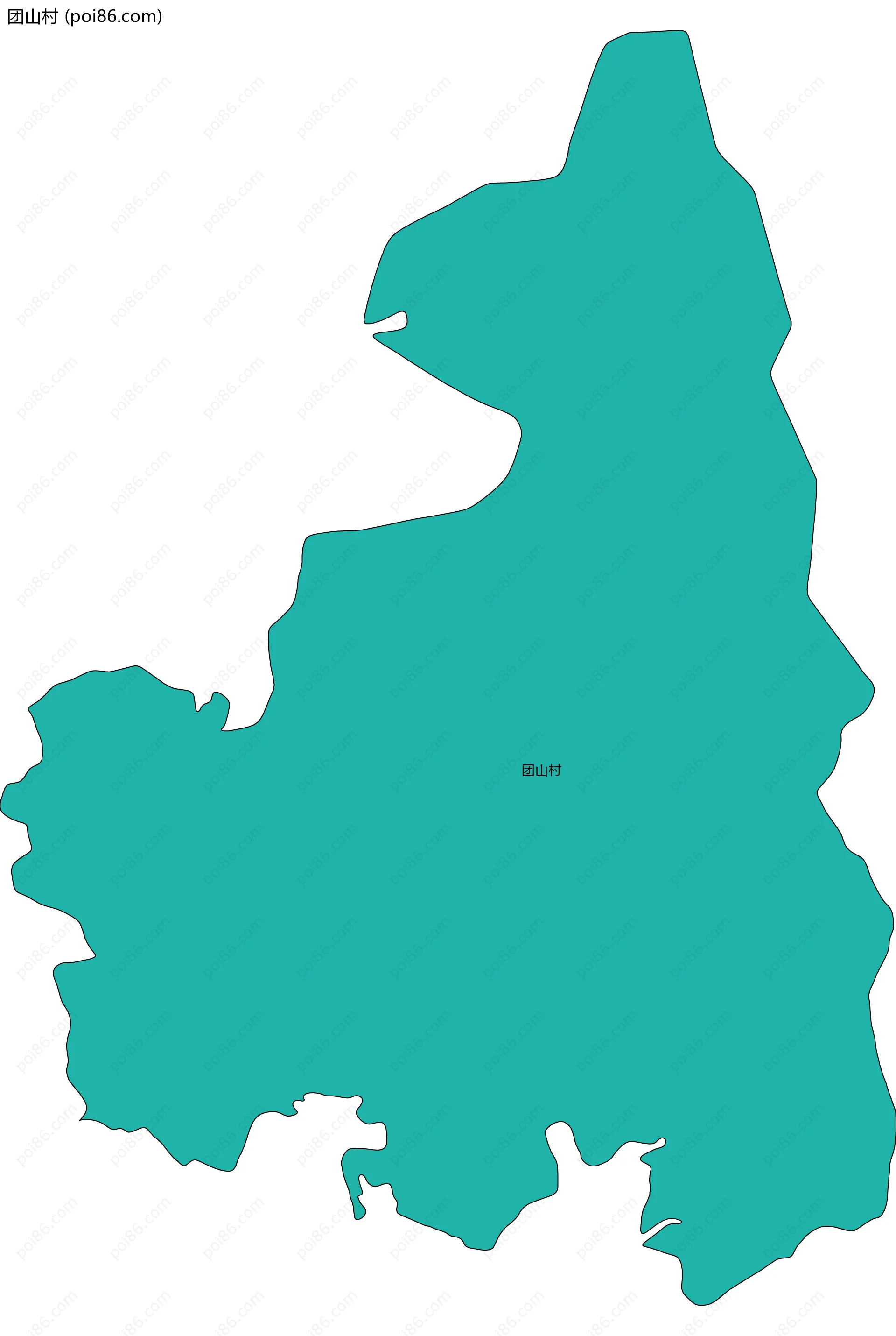 团山村边界地图