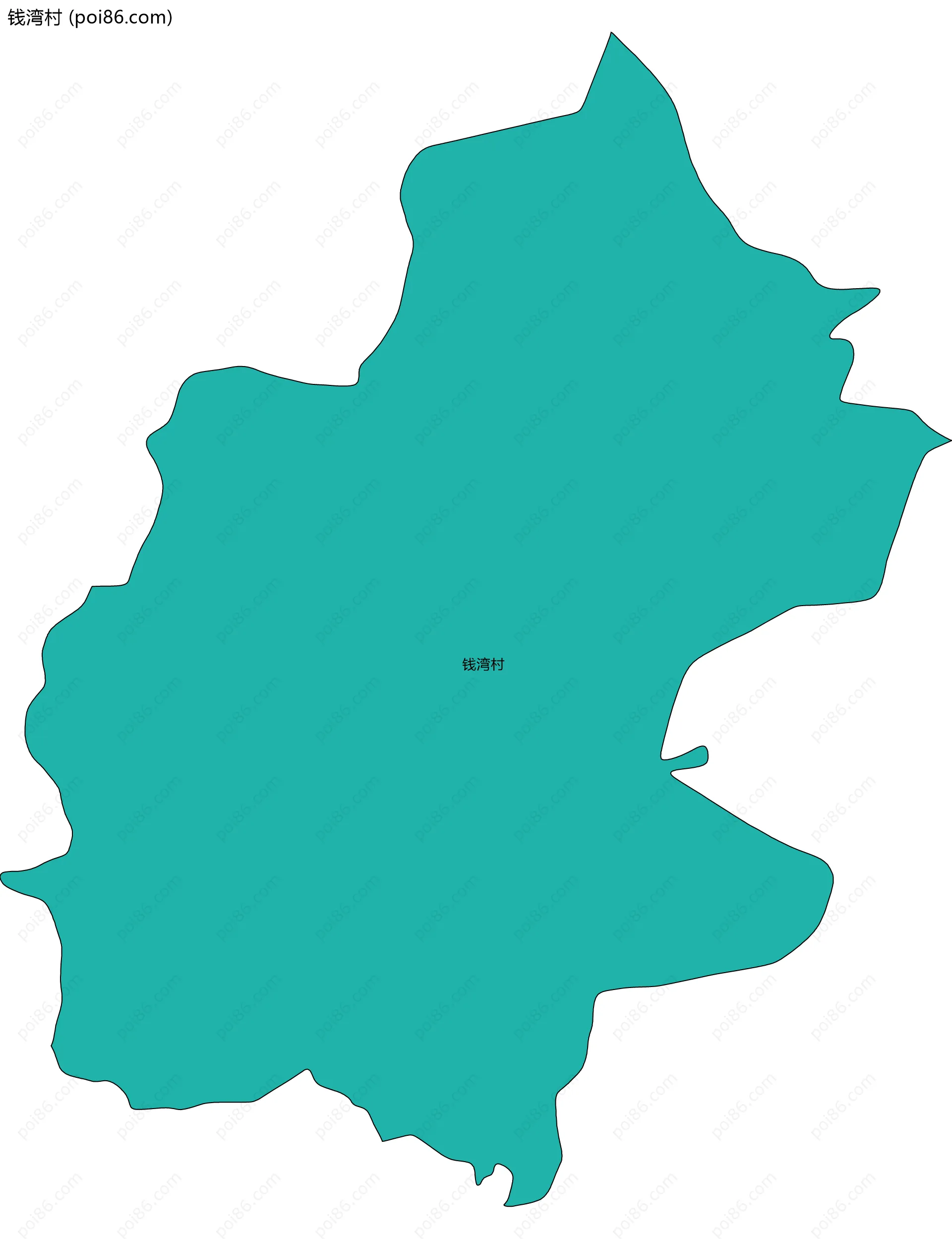 钱湾村边界地图