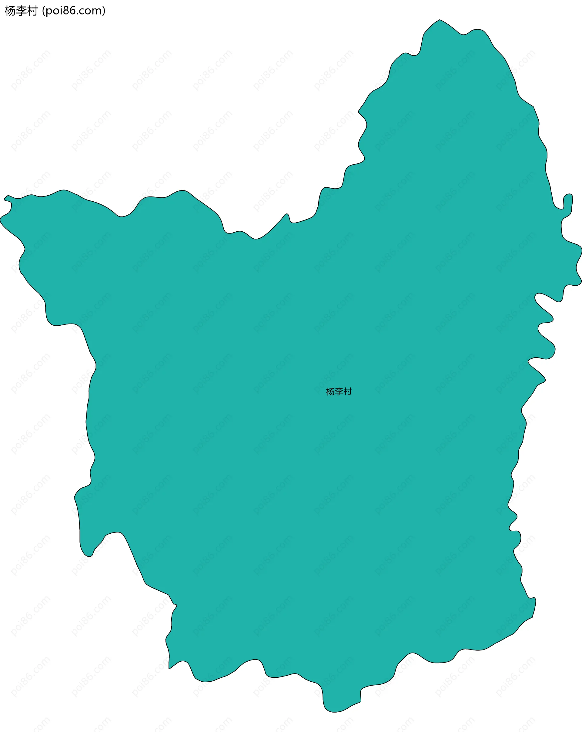 杨李村边界地图