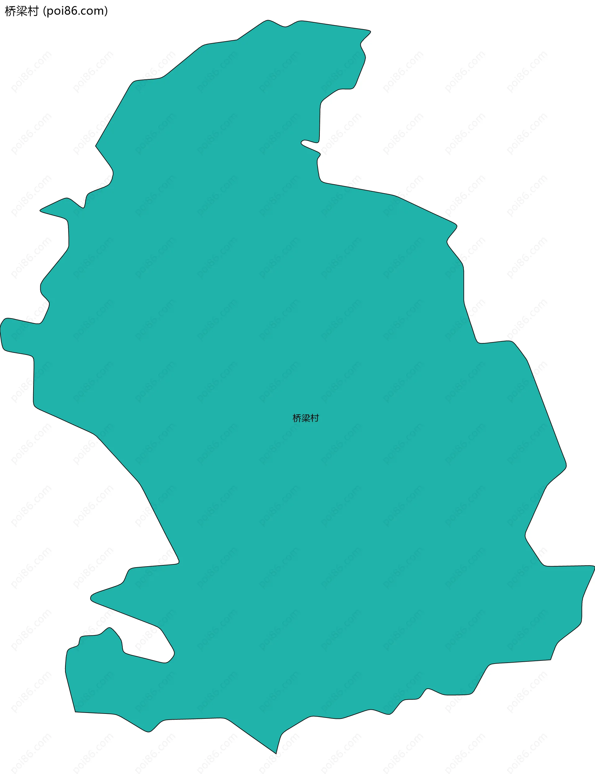 桥梁村边界地图