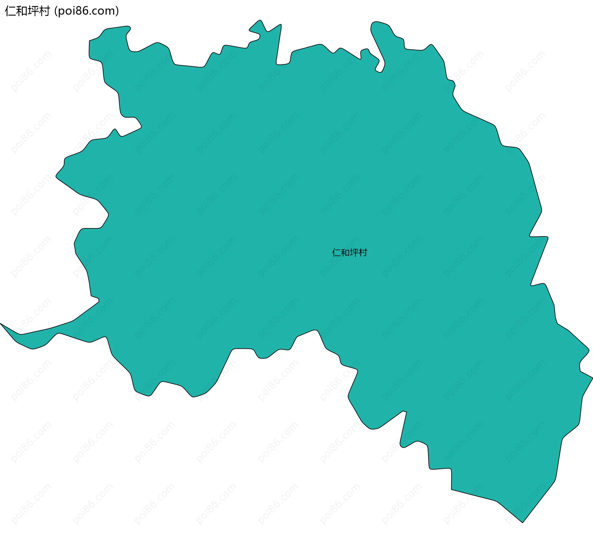 仁和坪村边界地图