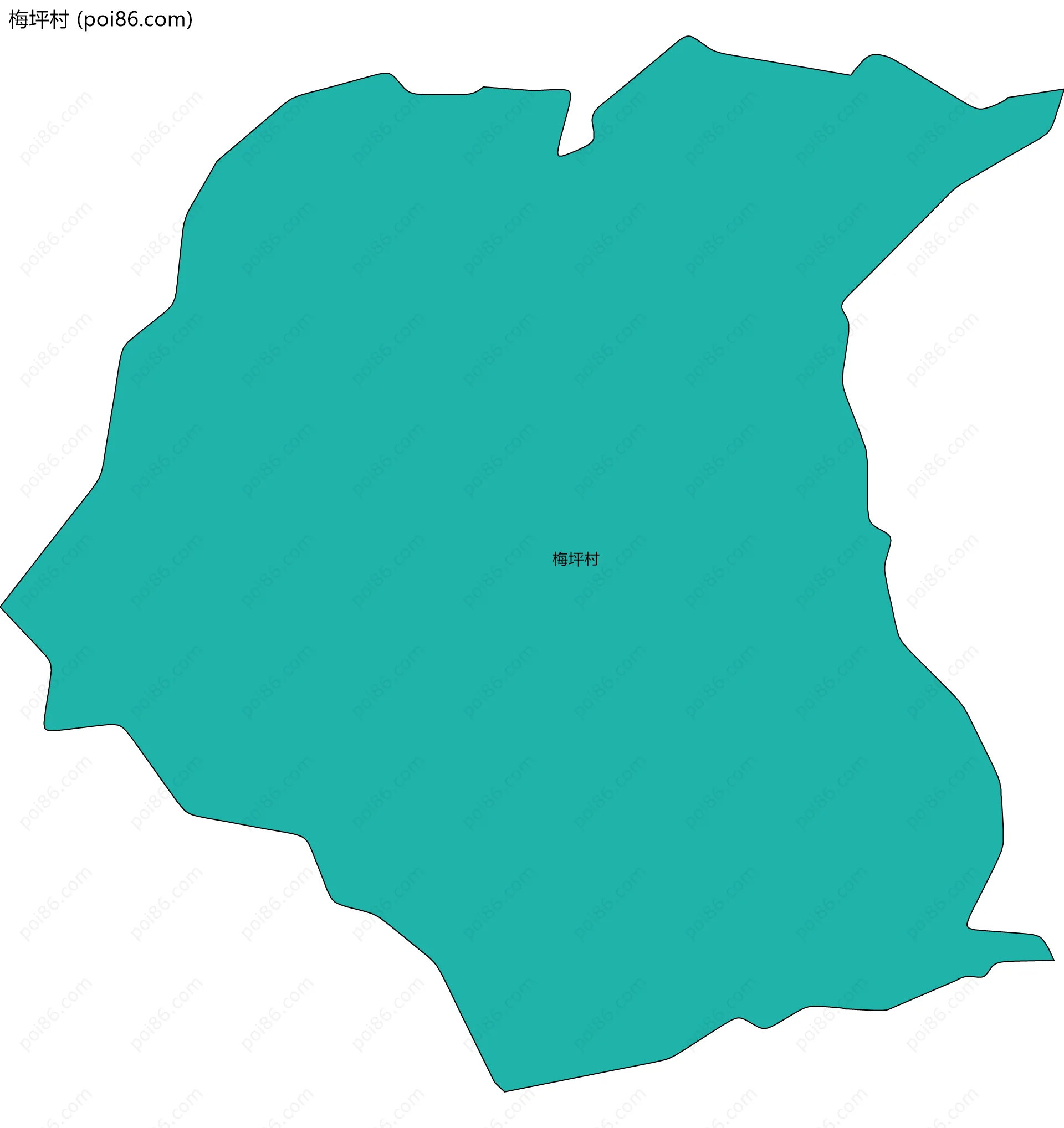 梅坪村边界地图