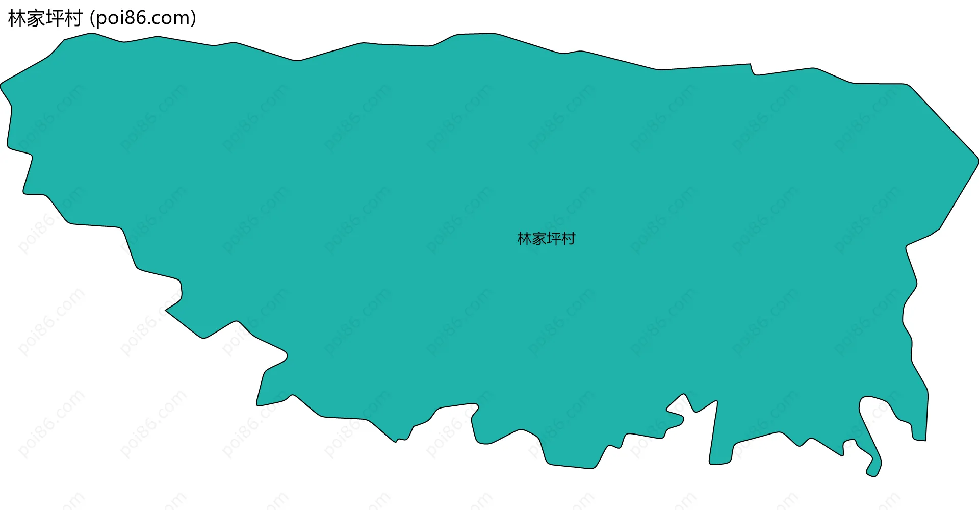 林家坪村边界地图