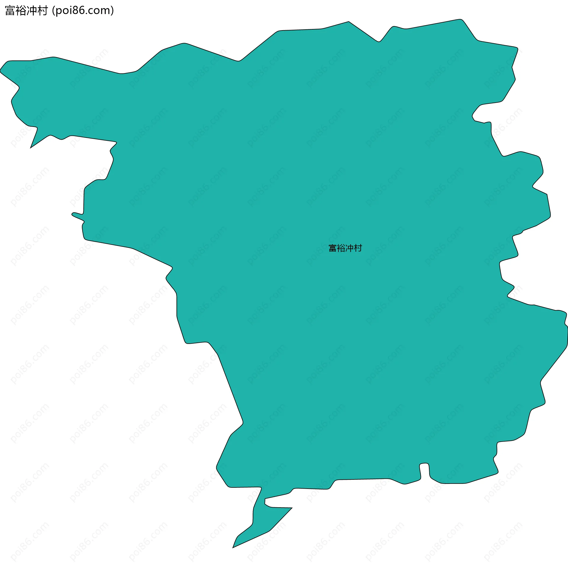 富裕冲村边界地图