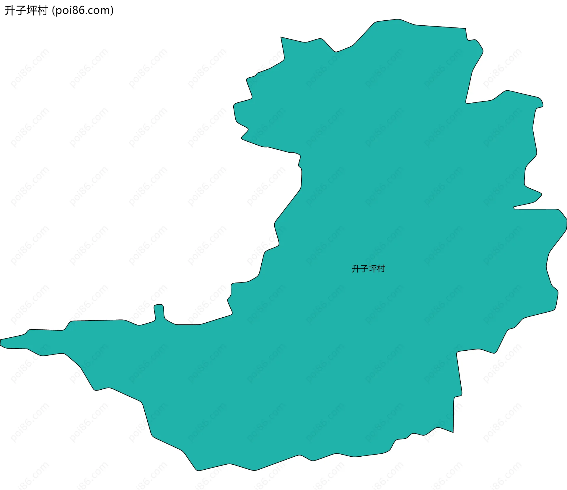 升子坪村边界地图