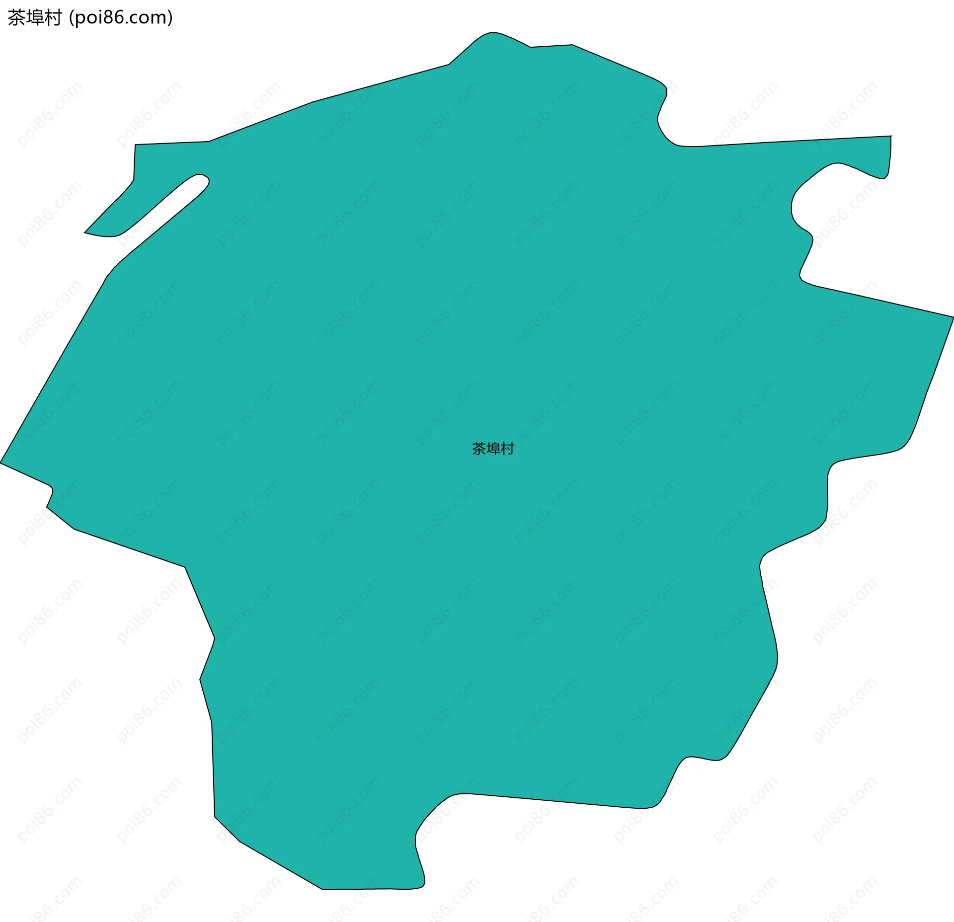 茶埠村边界地图