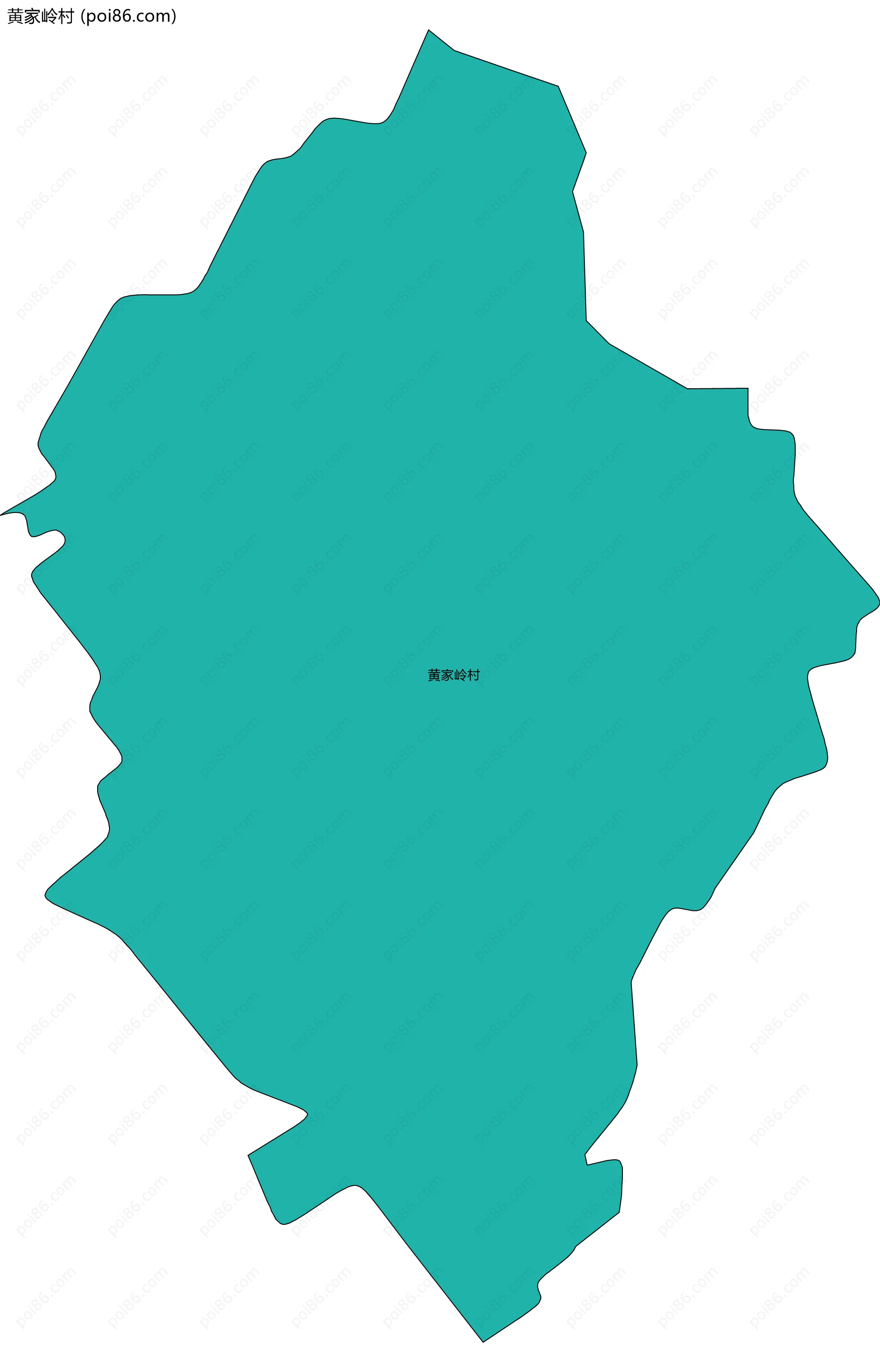 黄家岭村边界地图