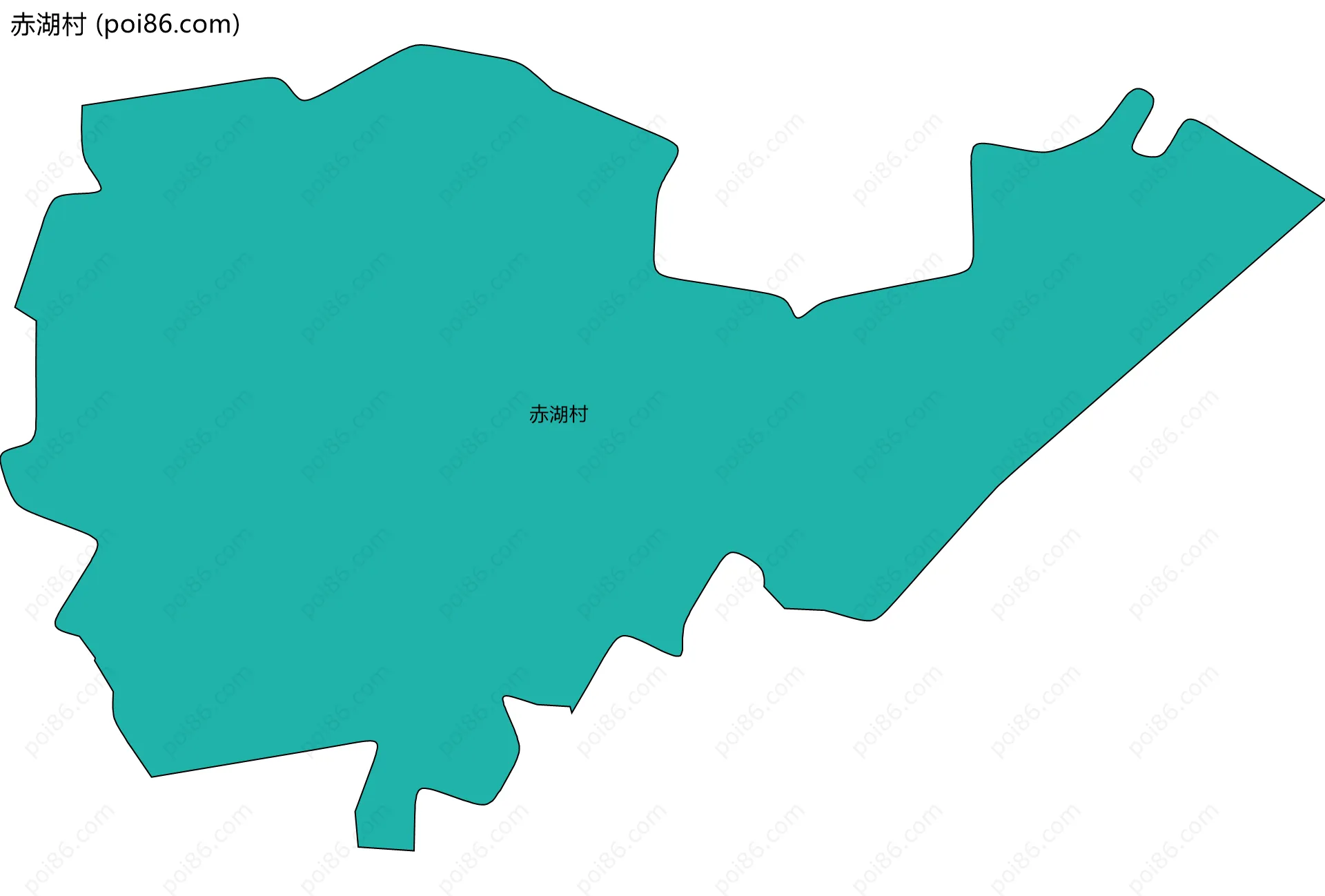 赤湖村边界地图
