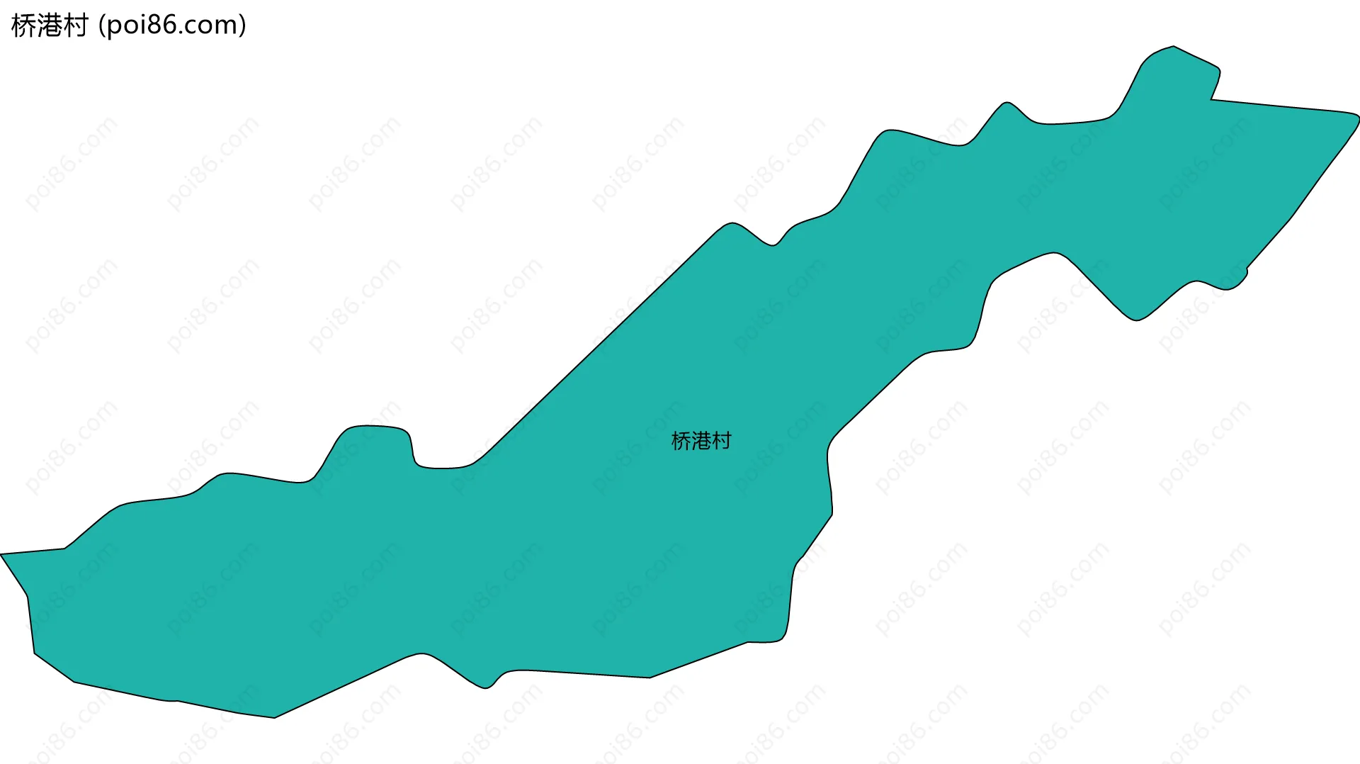 桥港村边界地图