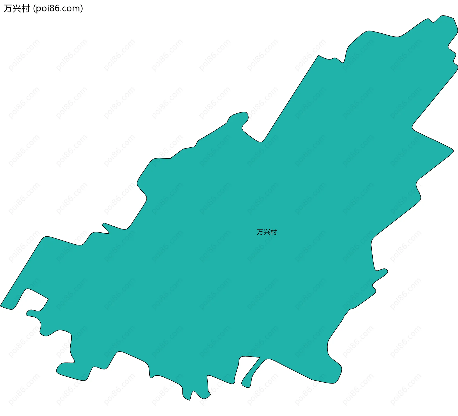 万兴村边界地图