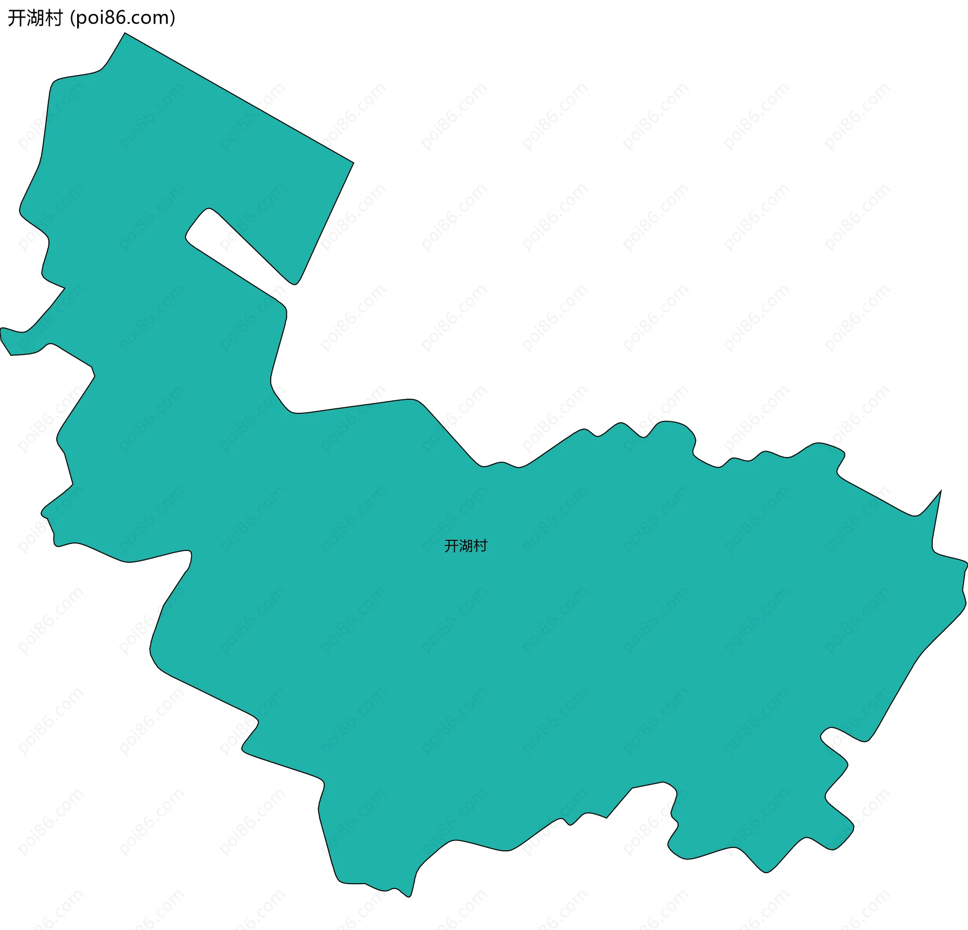 开湖村边界地图