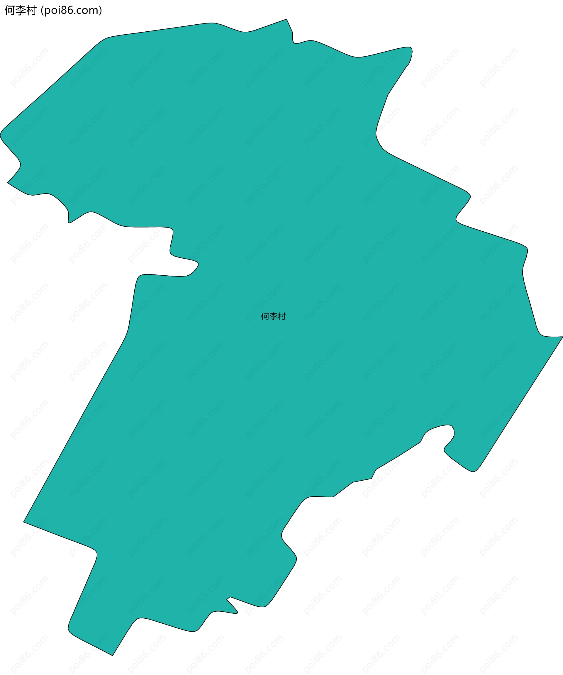 何李村边界地图