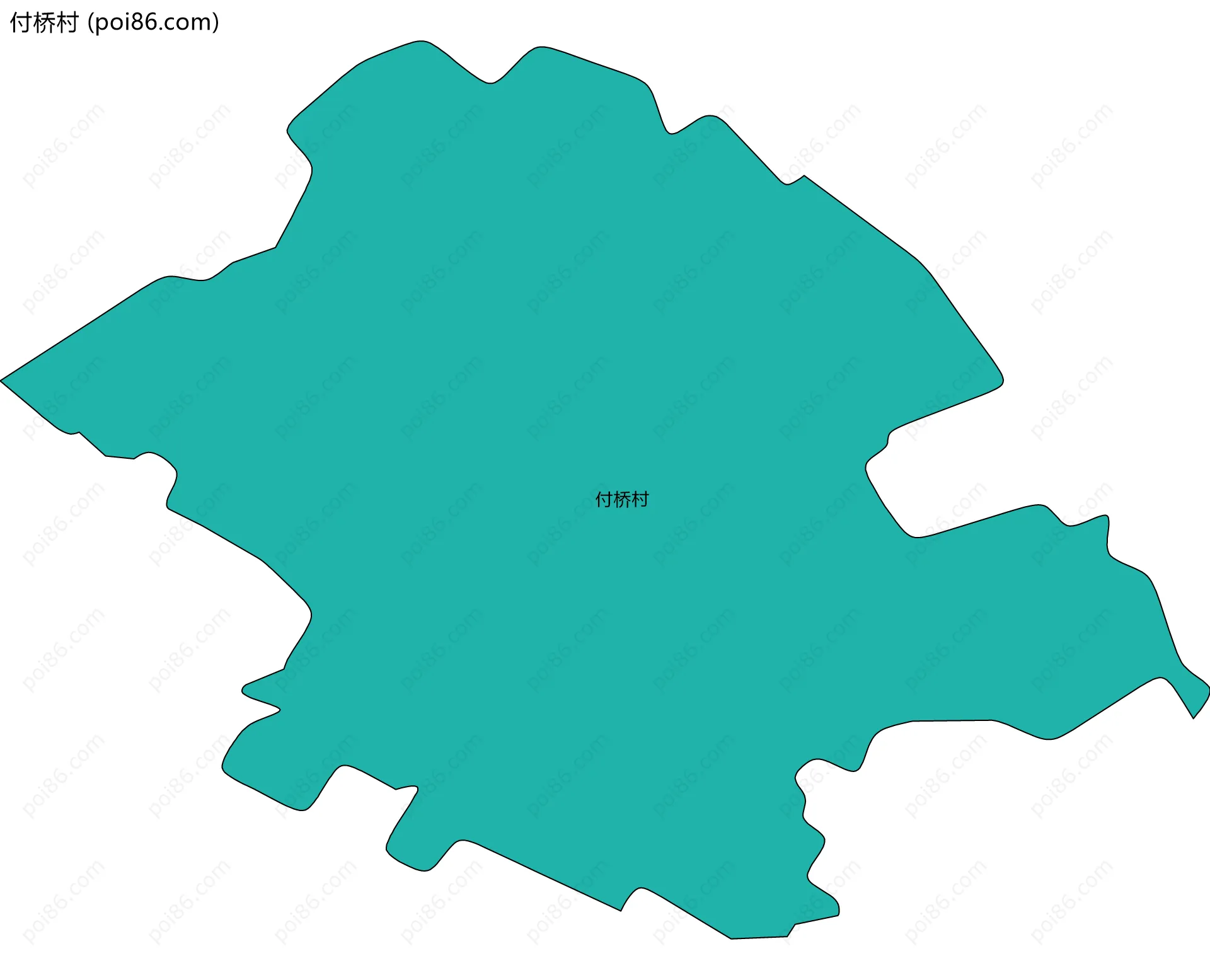 付桥村边界地图