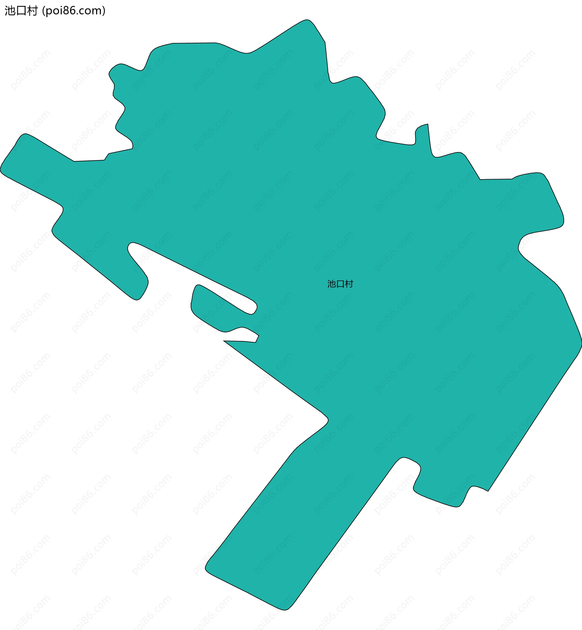 池口村边界地图