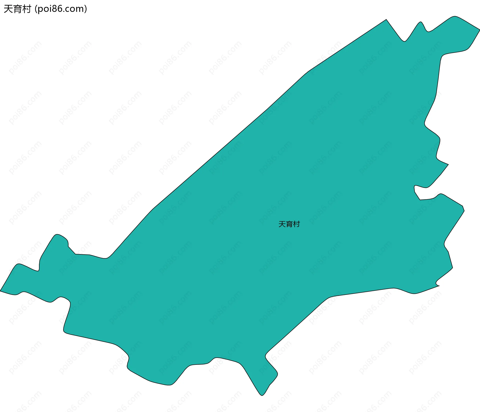 天育村边界地图
