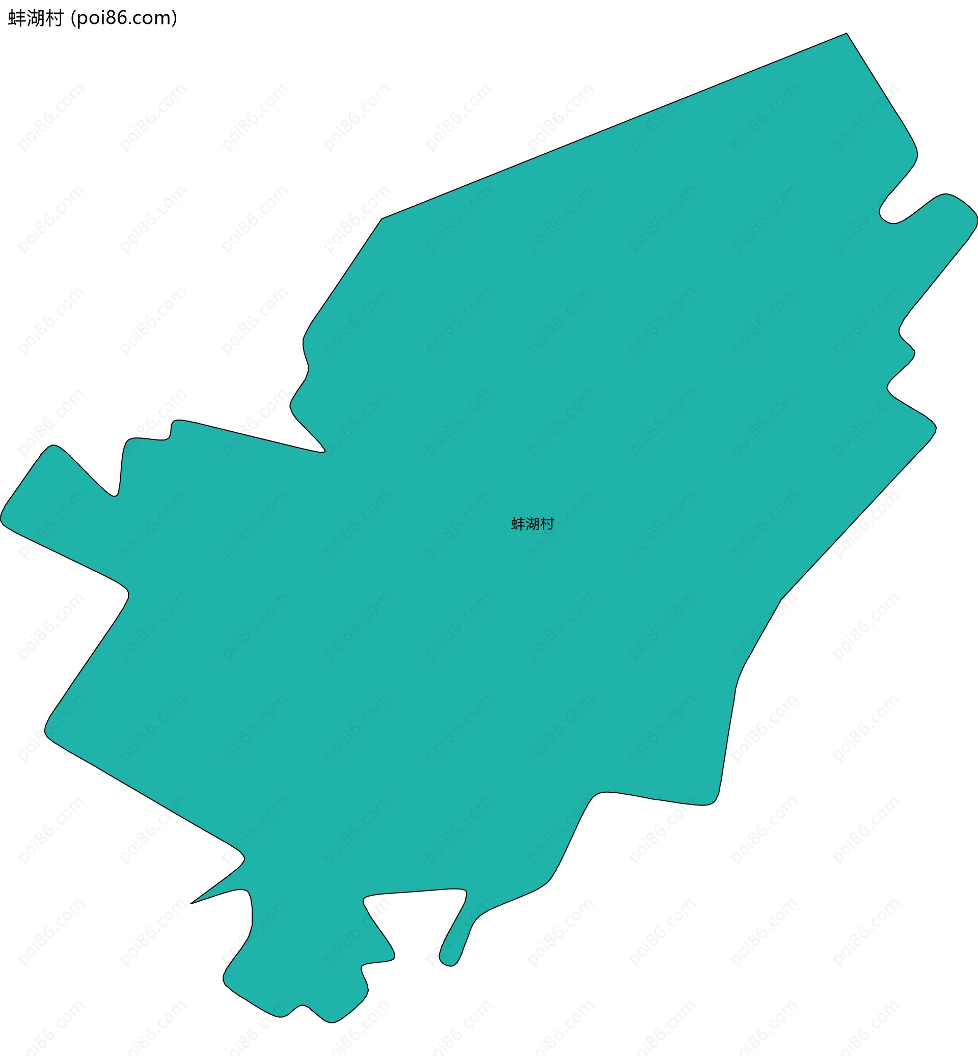 蚌湖村边界地图