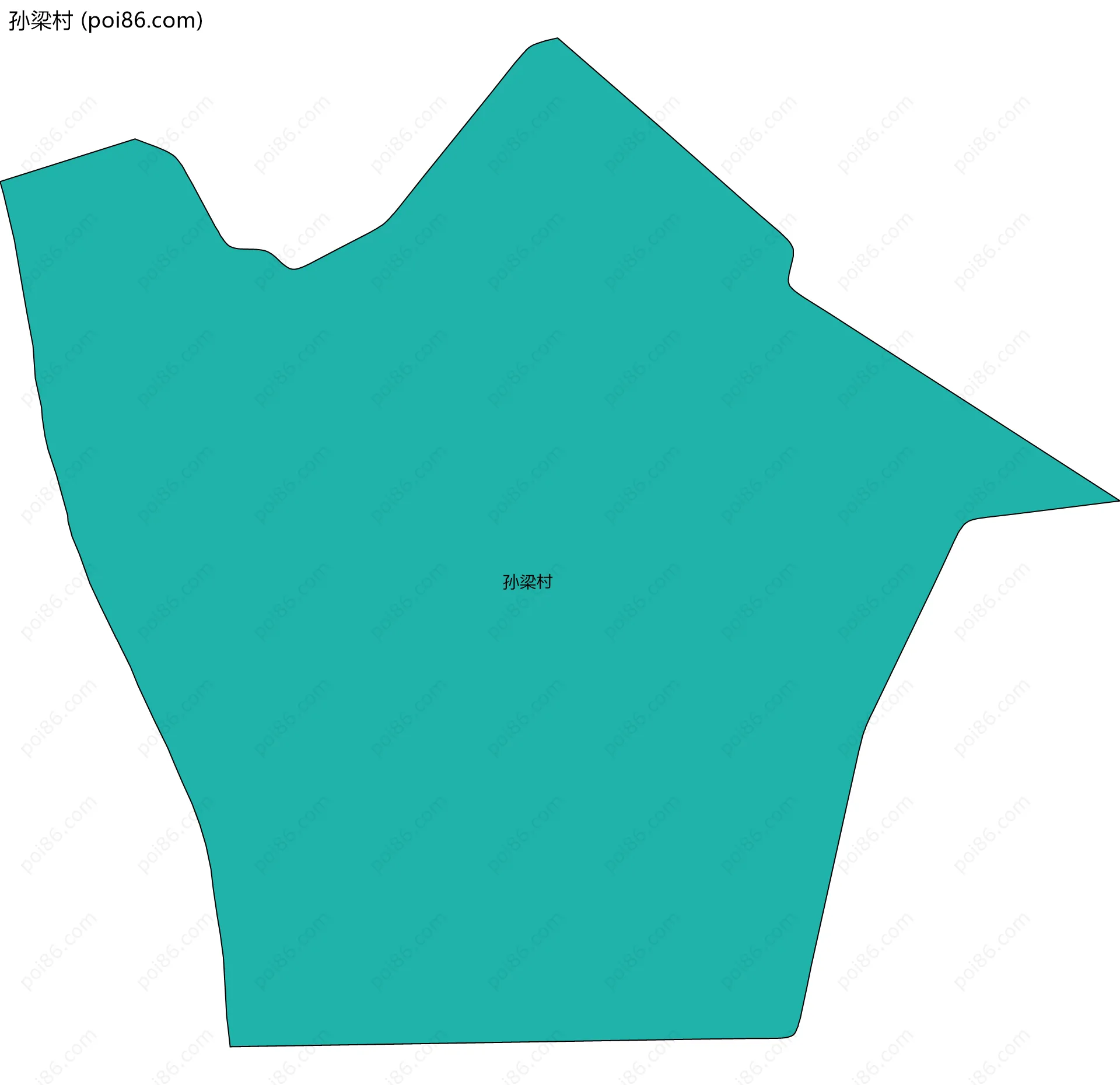 孙梁村边界地图