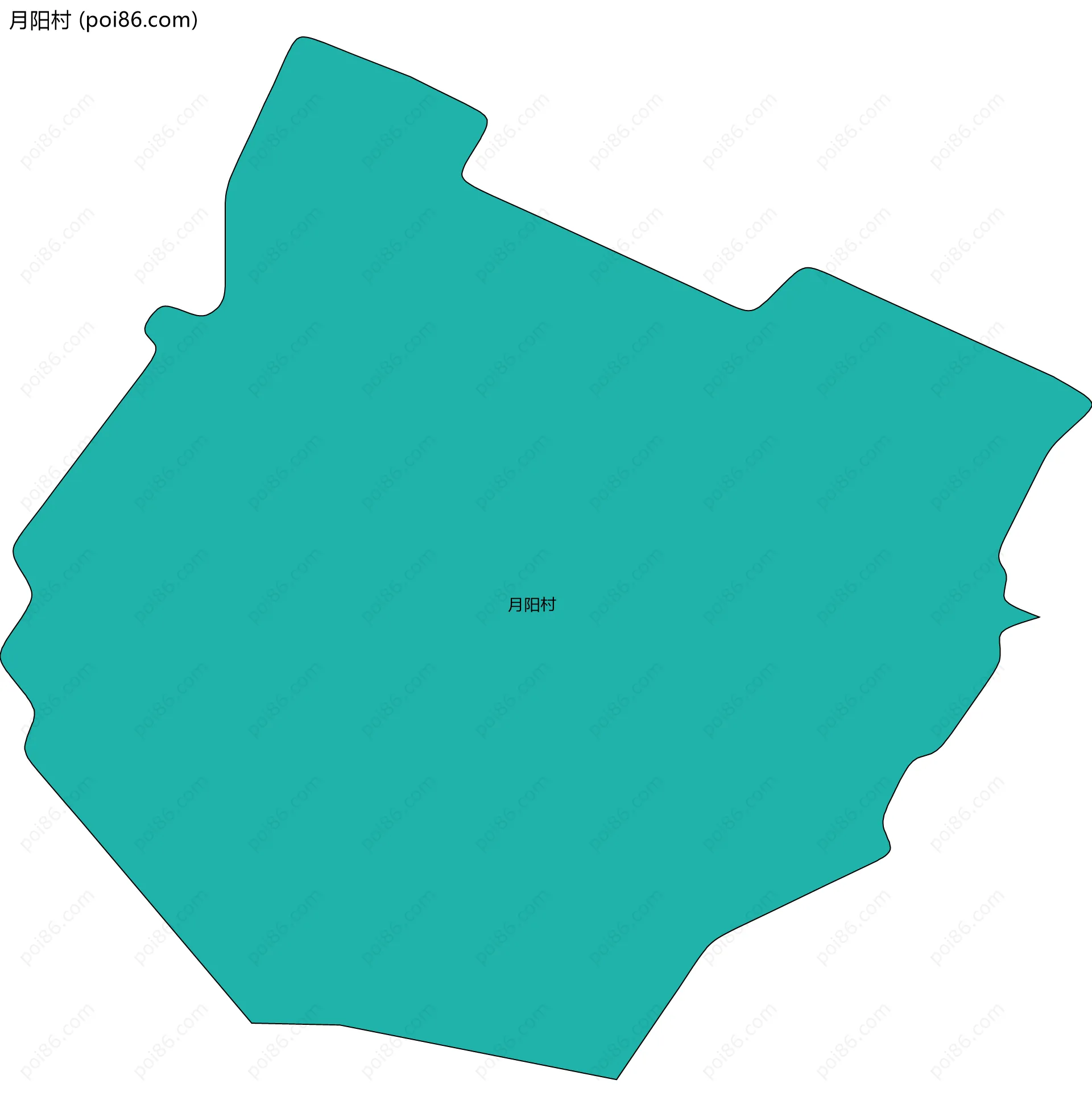 月阳村边界地图