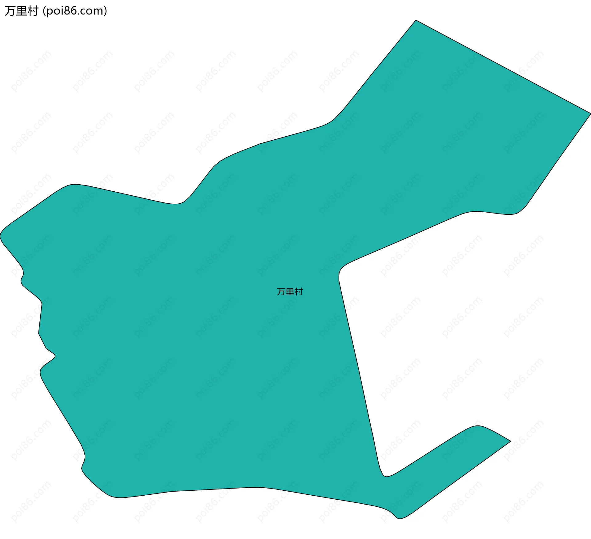 万里村边界地图