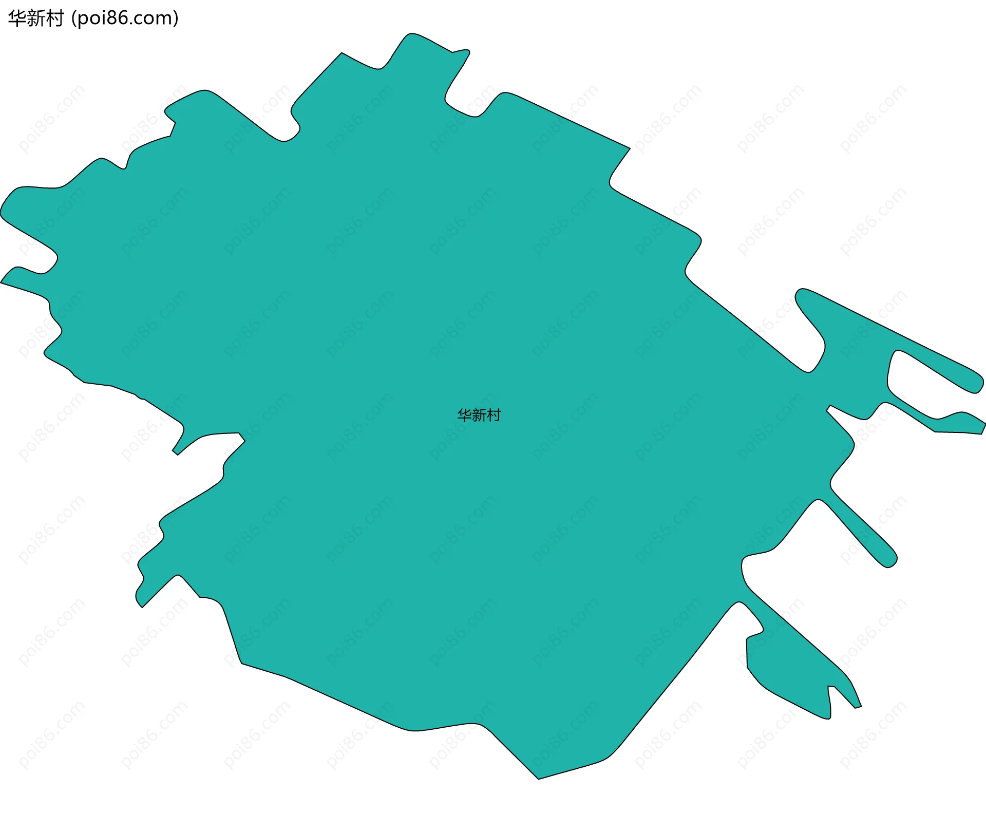 华新村边界地图