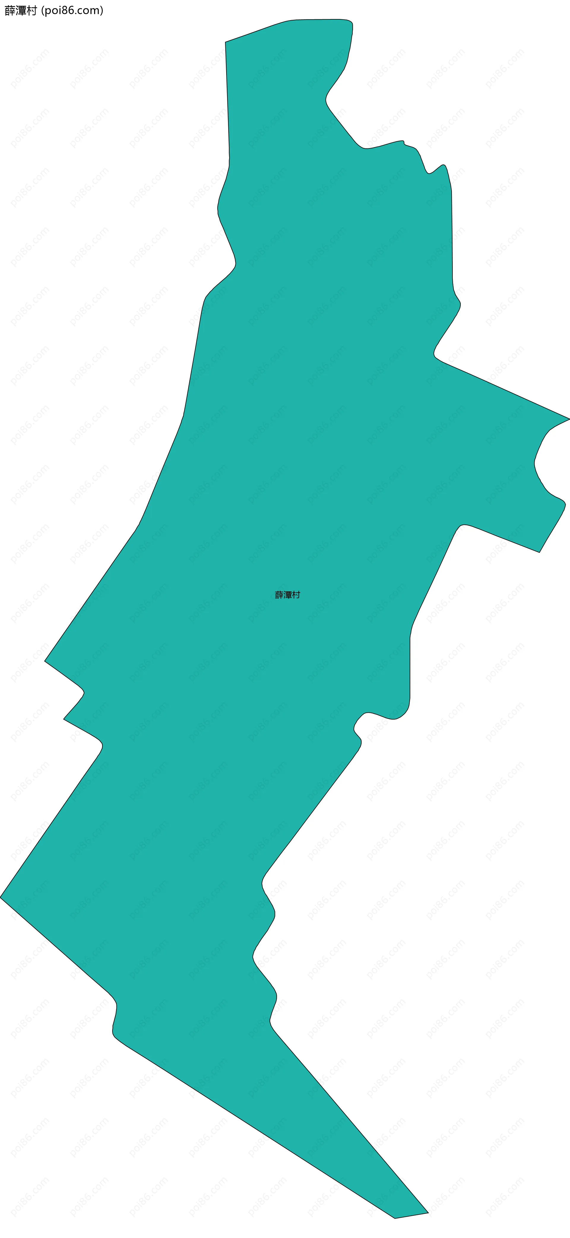 薛潭村边界地图